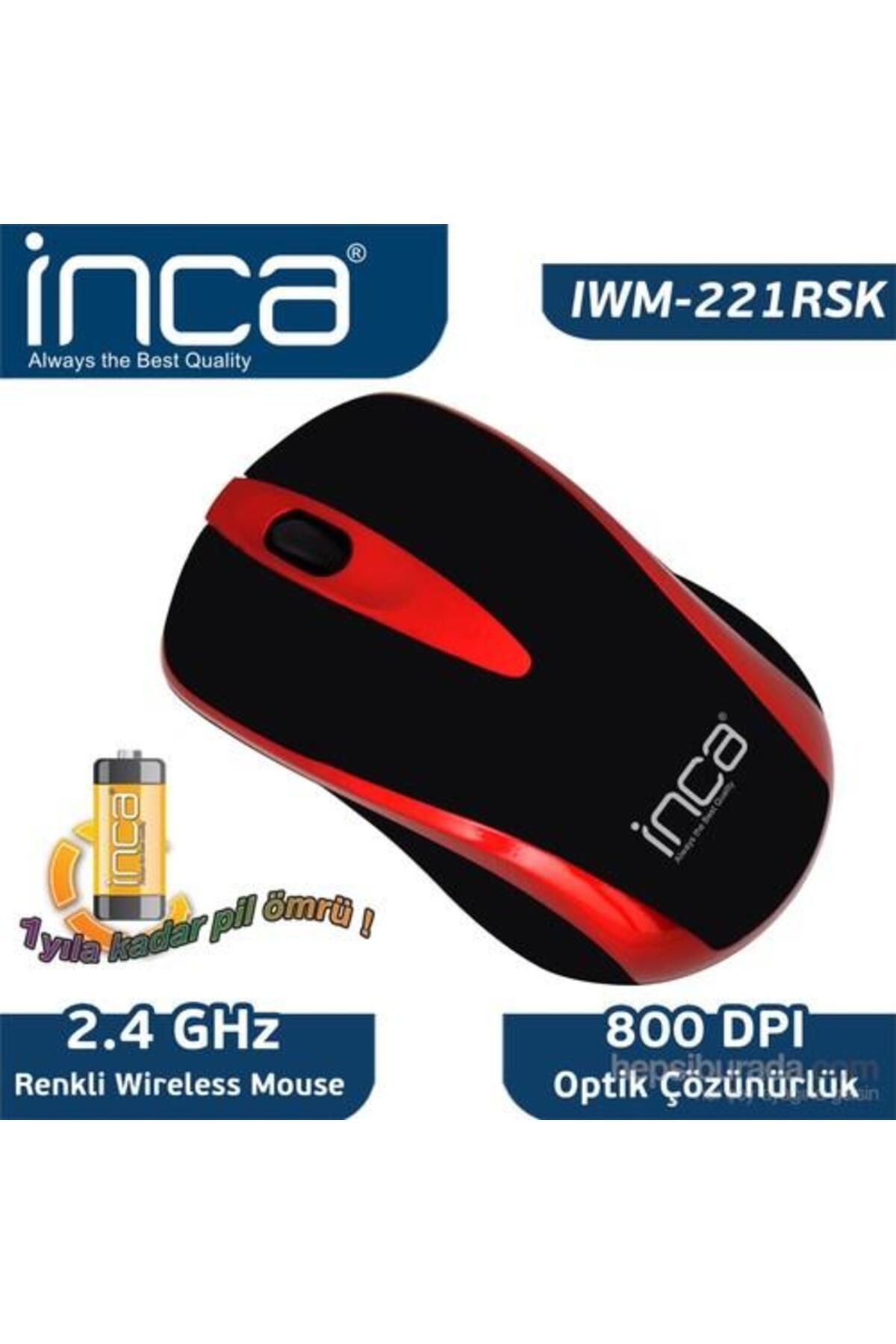 Inca Ivm-221rsk 2.4ghz Wireless Nano Kırmızı Mouse