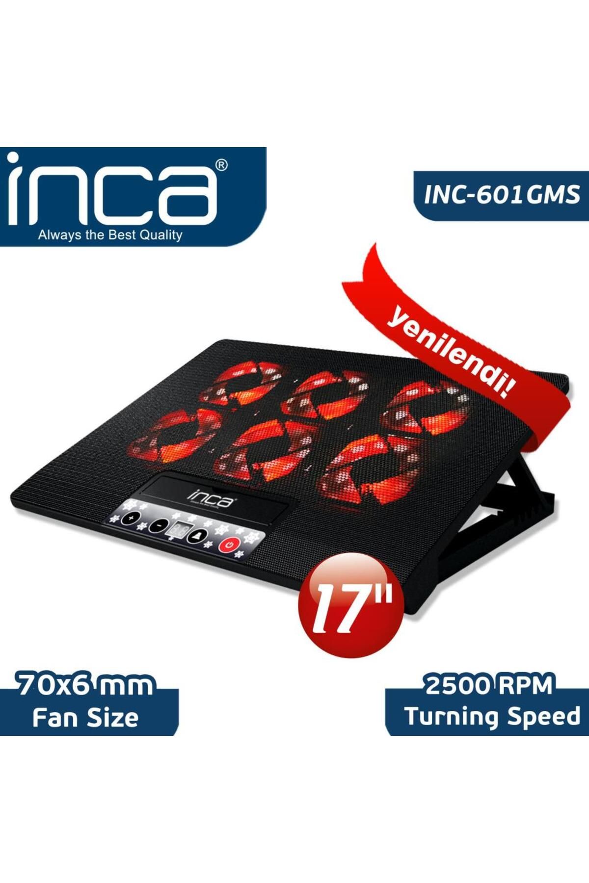 Inca Inc-601gms 7"-17" 6 Fanlı 2xusb 6 Kademeli Notebook Fanı