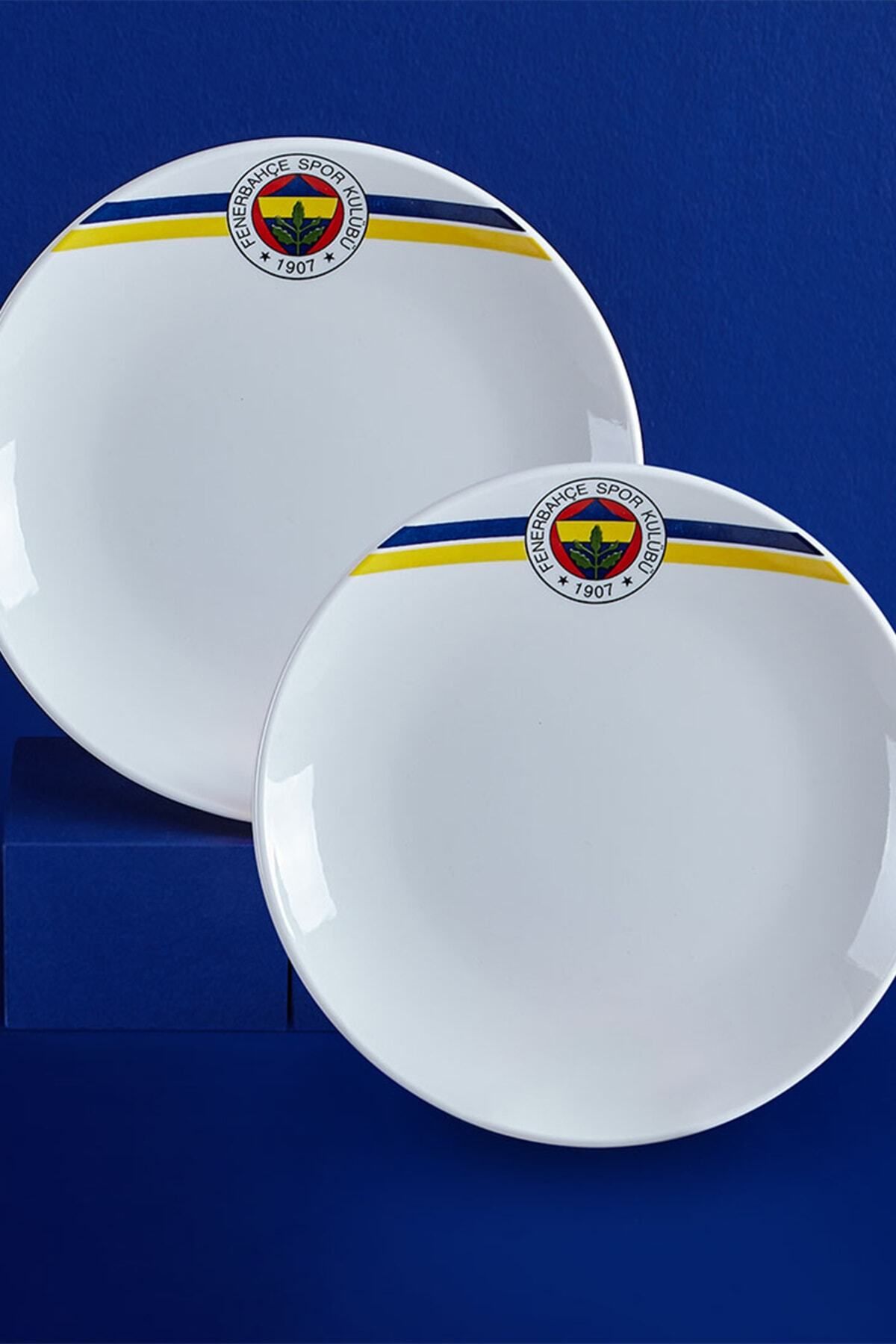 Neva N3430 Fenerbahçe Lisanslı Klasik Logo 2'li Porselen Pasta Tabağı