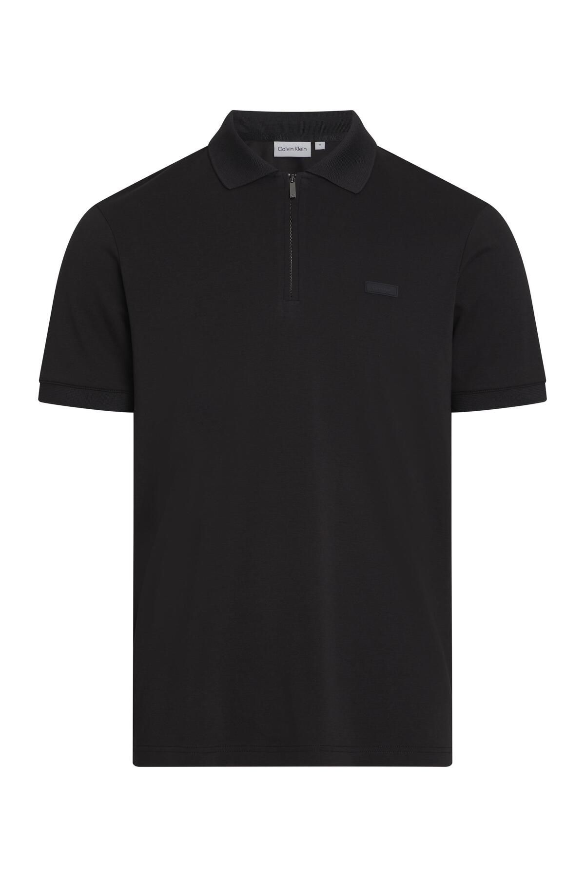 Calvin Klein SMOOTH COTTON WELT ZIP POLO