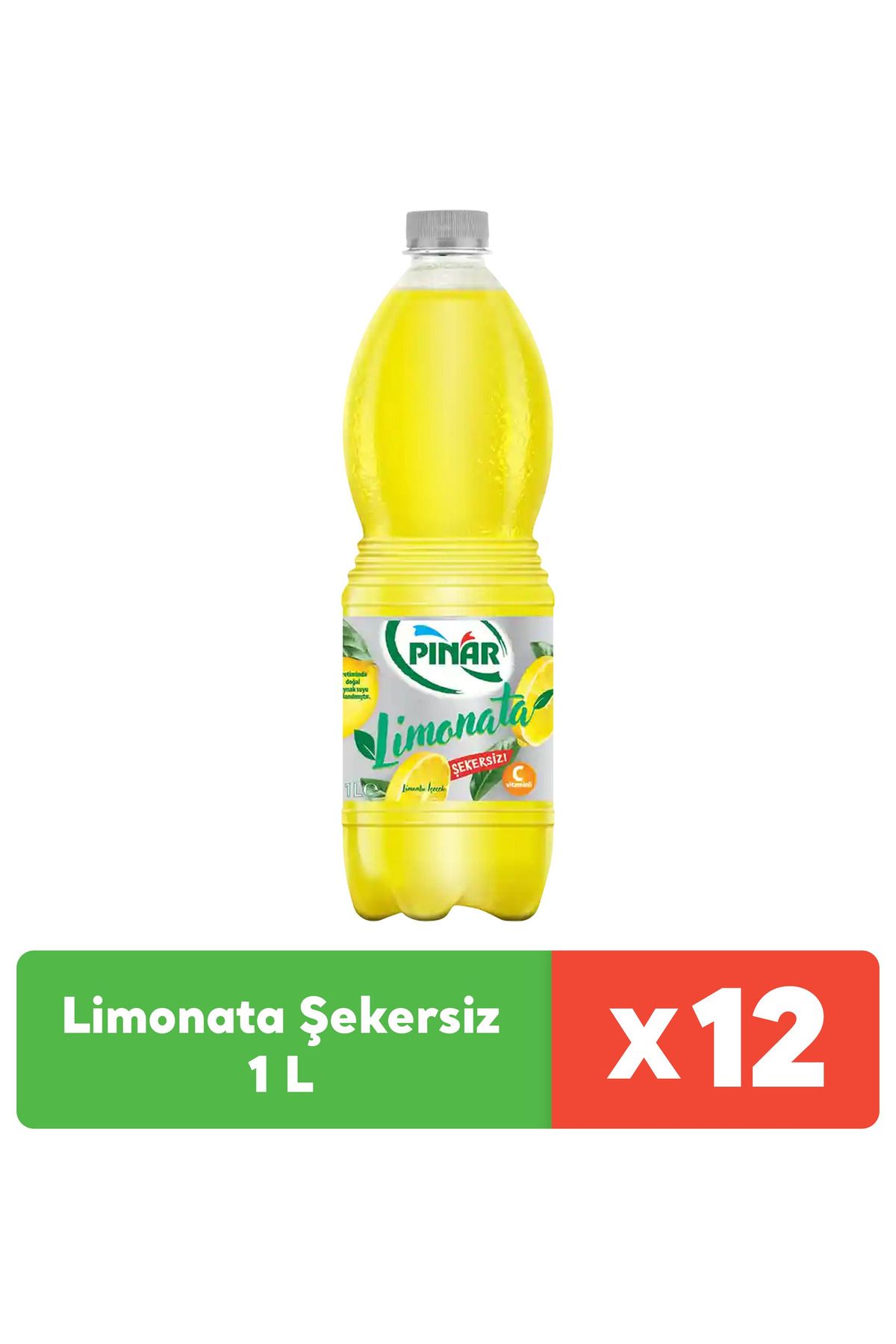 Pınar Limonata Şekersiz 1 L X 12 Adet
