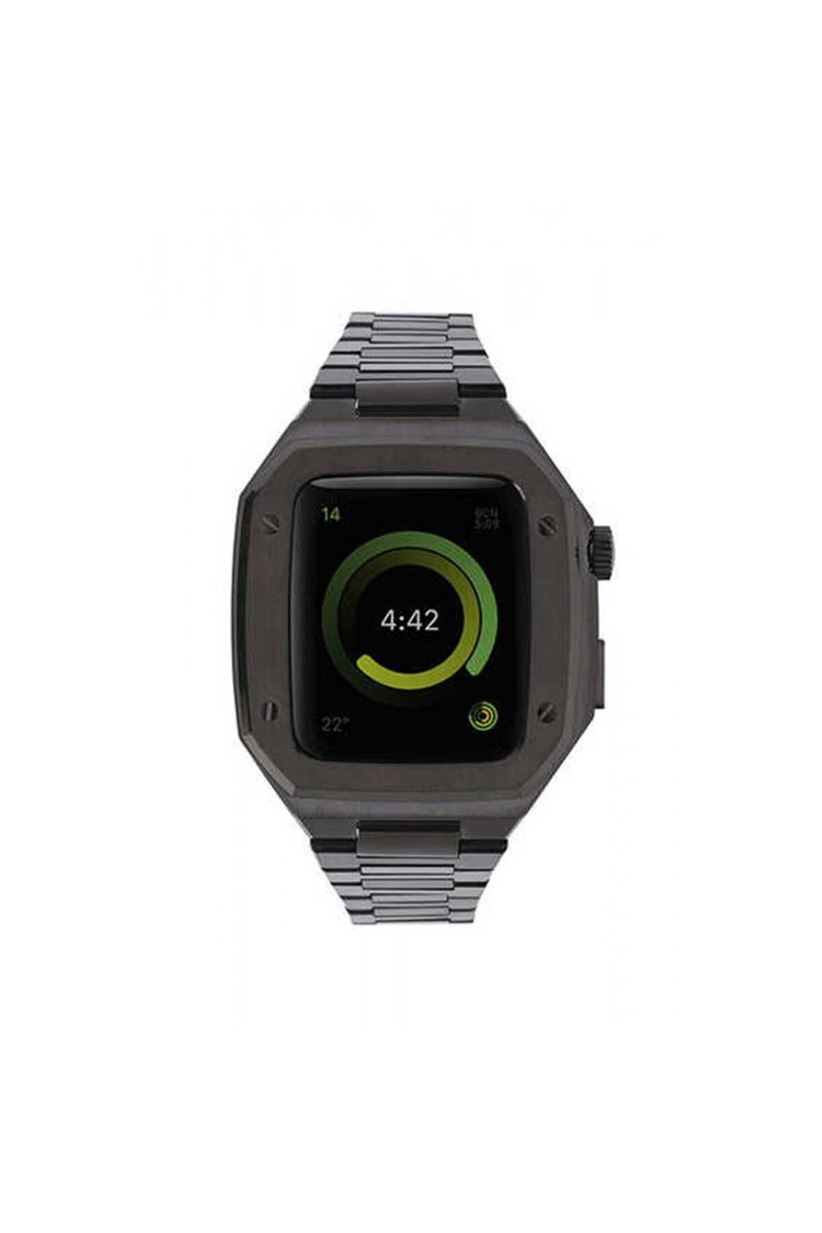Genel Markalar CLZ942 Apple Watch 44mm Metal Petek Kasalı Kordon - Ürün Rengi : Gümüş