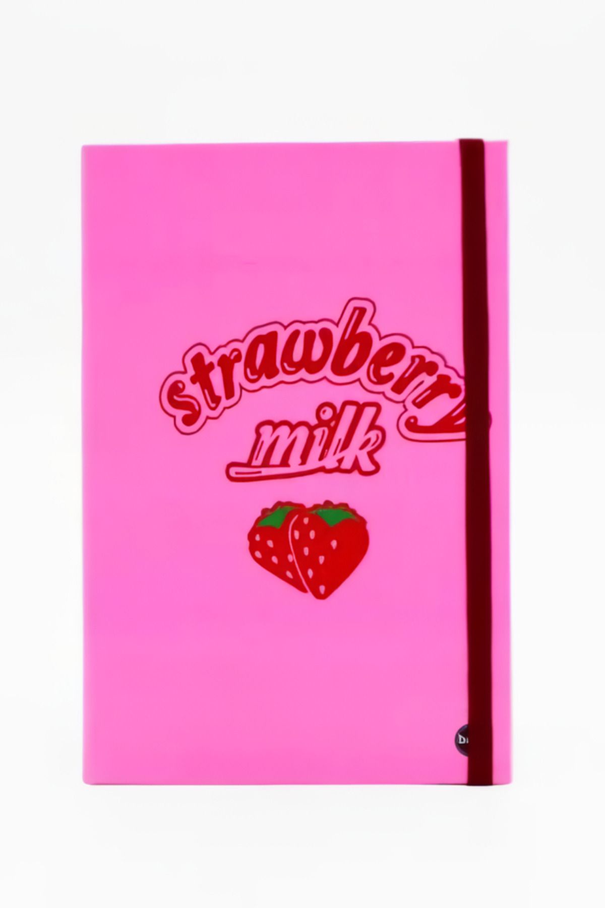 Ef Butik Lastikli Çizgisiz Defter - Strawberry Milk