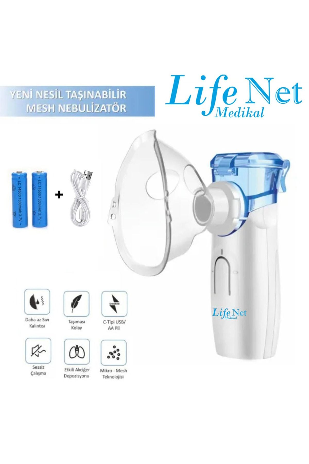 Life Net Medikal Taşınabilir Mesh Nebulizatör Süper Sessiz Yeni Nesil Nebulizatör Ys35