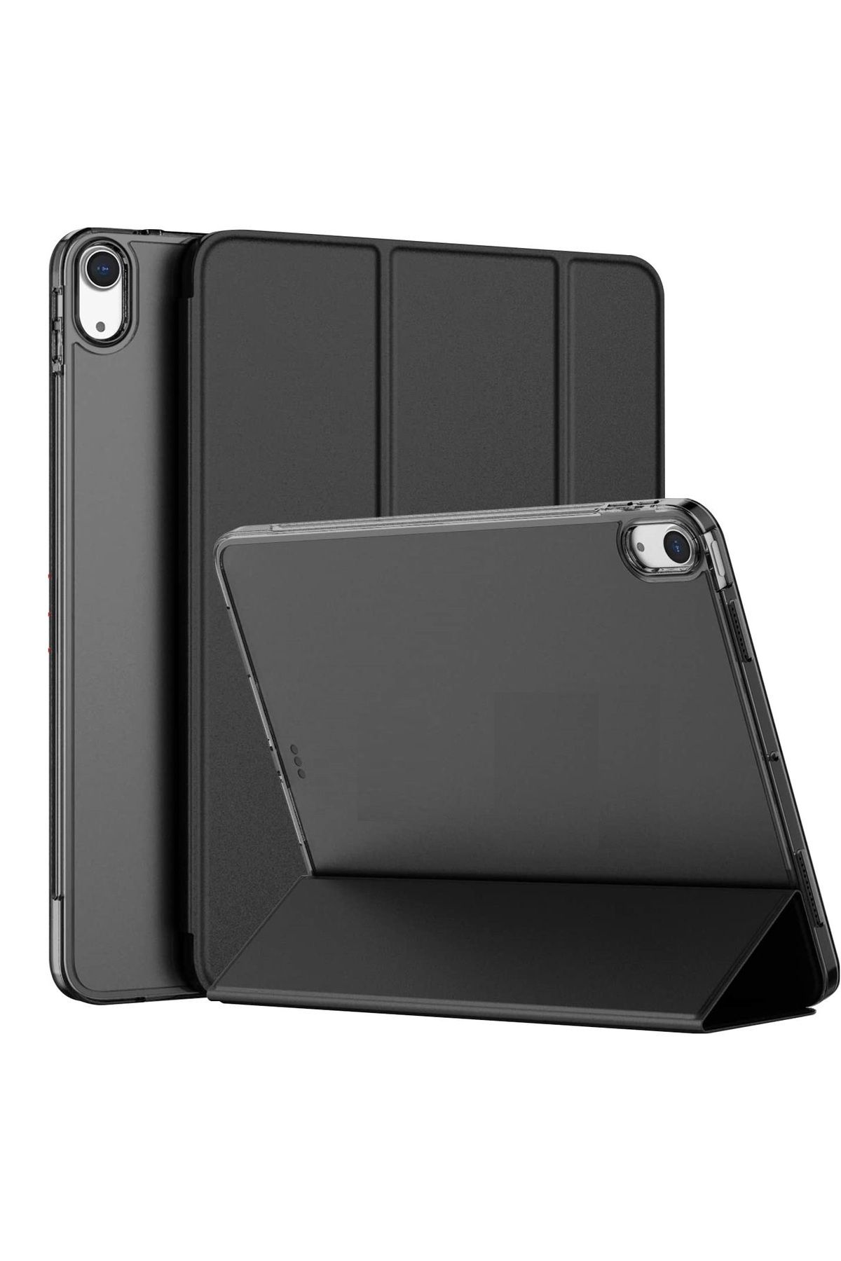 UnDePlus Apple Ipad Air 1 Air 2 9.7" Pu Deri Smart Standlı Case A1474 A1475 A1476 A1566 A1567 Siyah