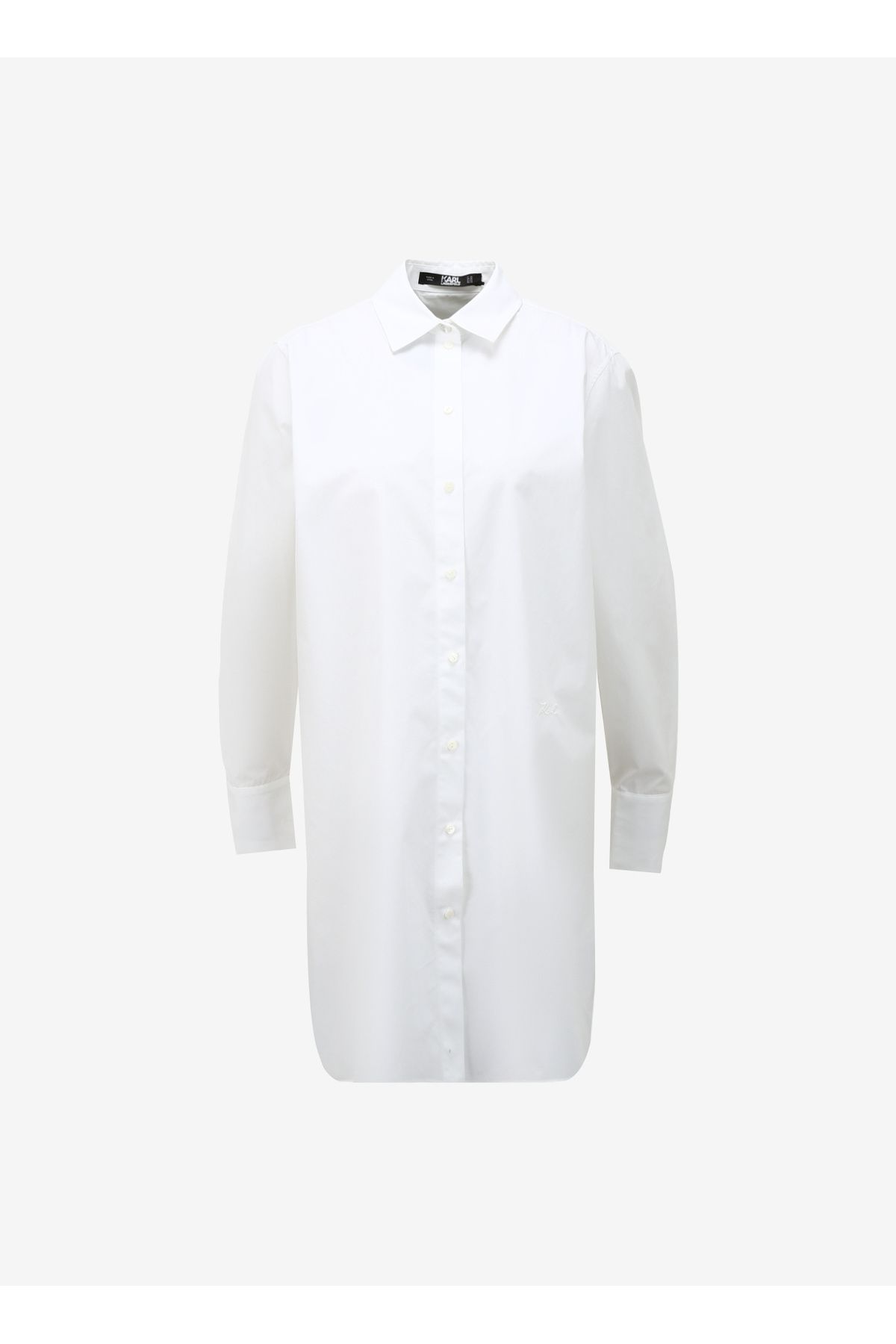 Karl Lagerfeld Gömlek Yaka Düz Beyaz Kadın Bluz 235W1602