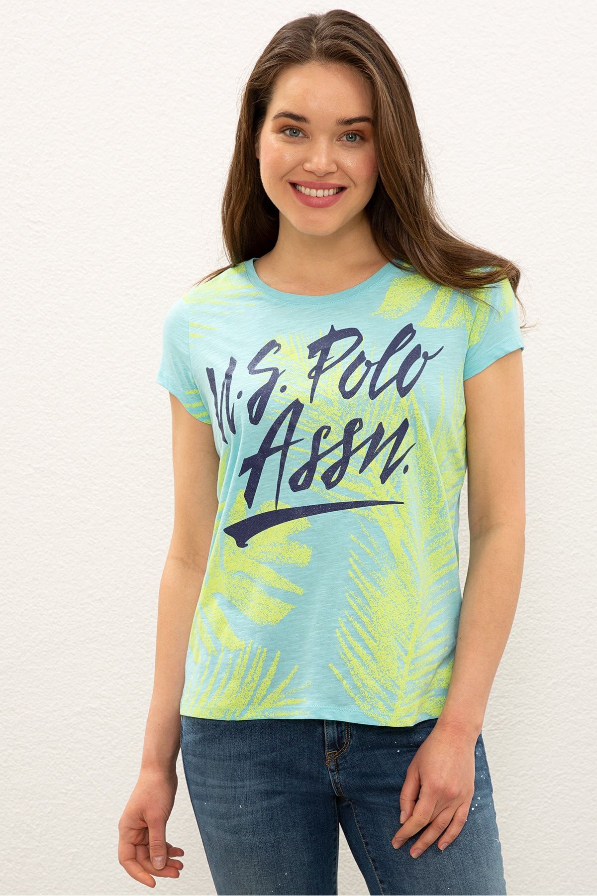 U.S. Polo Assn. Yesıl Kadın T-Shirt