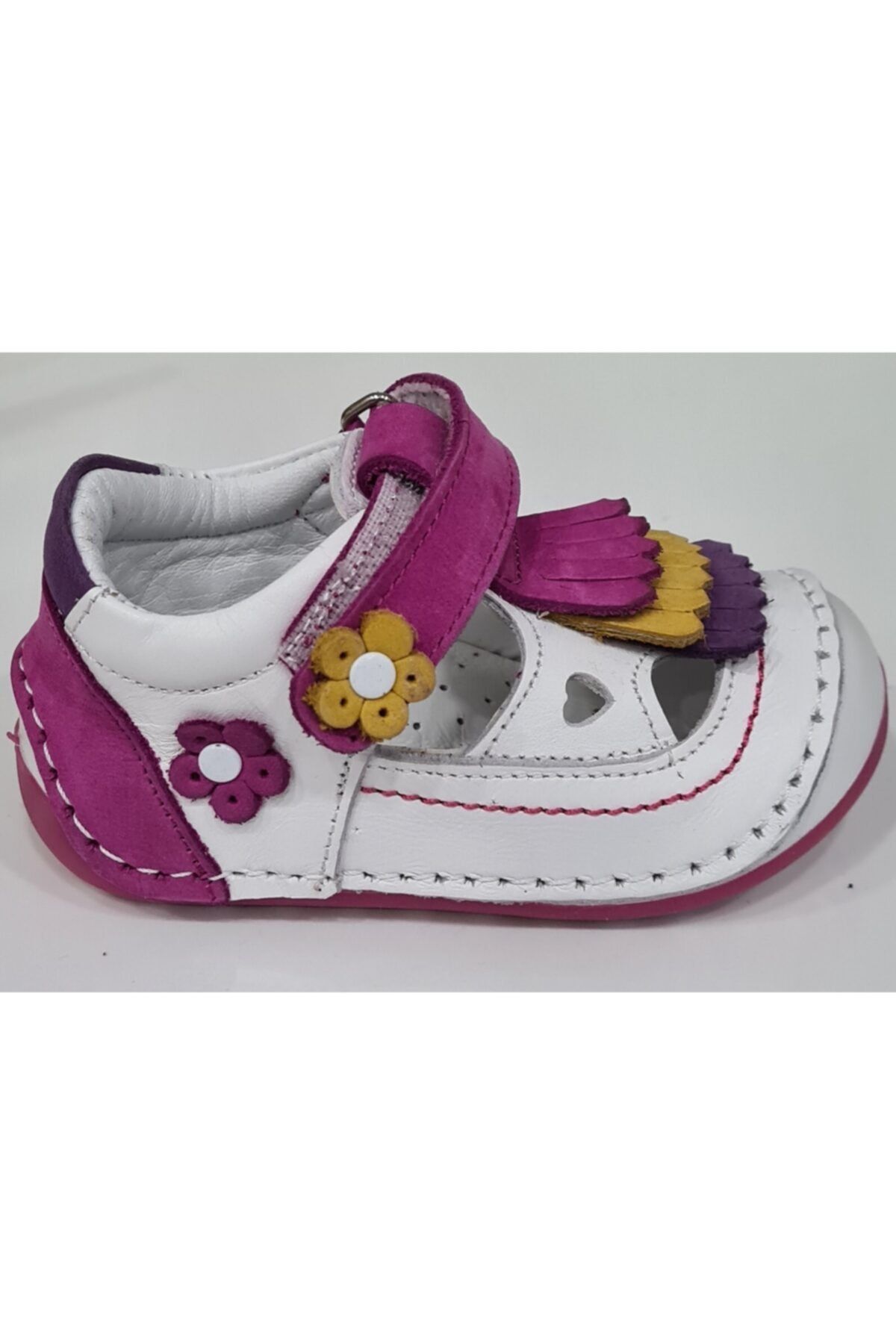 Pappikids Kız Çocuk Pembe Ortopedik Günlük İlk Adım Ayakkabı Sandalet