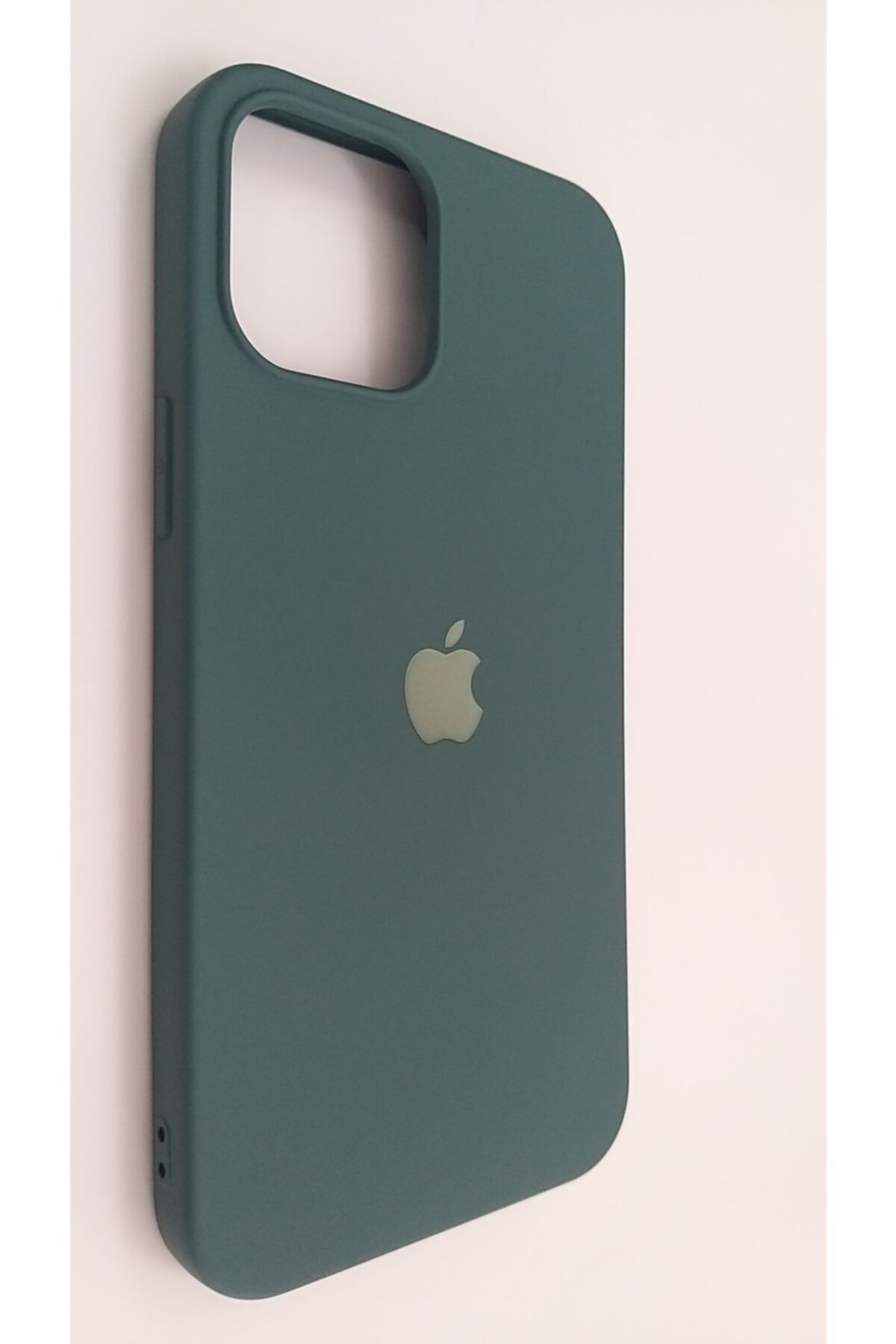 Pirok Store Iphone 12 Promax 6.7 Haki Yeşil Lansman Içi Kadife Logolu Silikon Kılıf