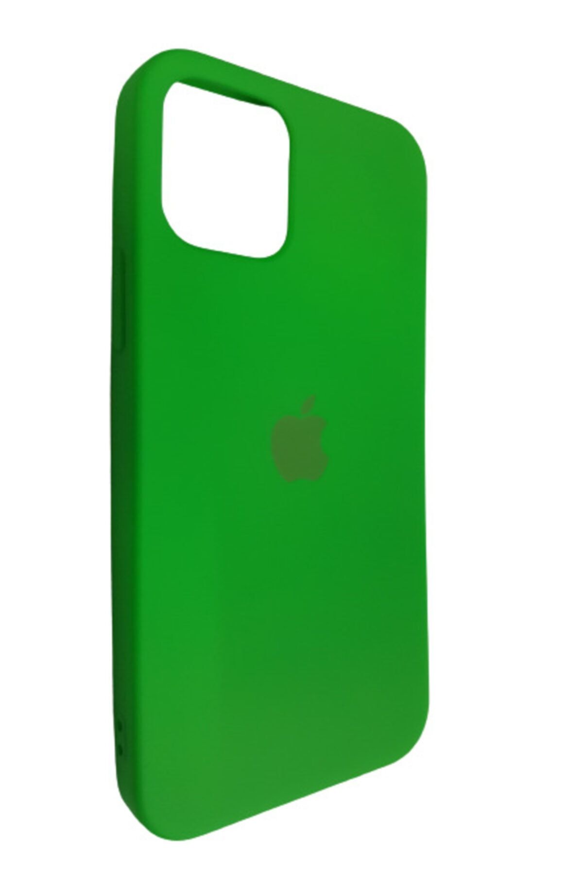 Pirok Store Iphone 12 Pro 6.1 Fıstık Yeşili Lansman Içi Kadife Logolu Silikon Kılıf