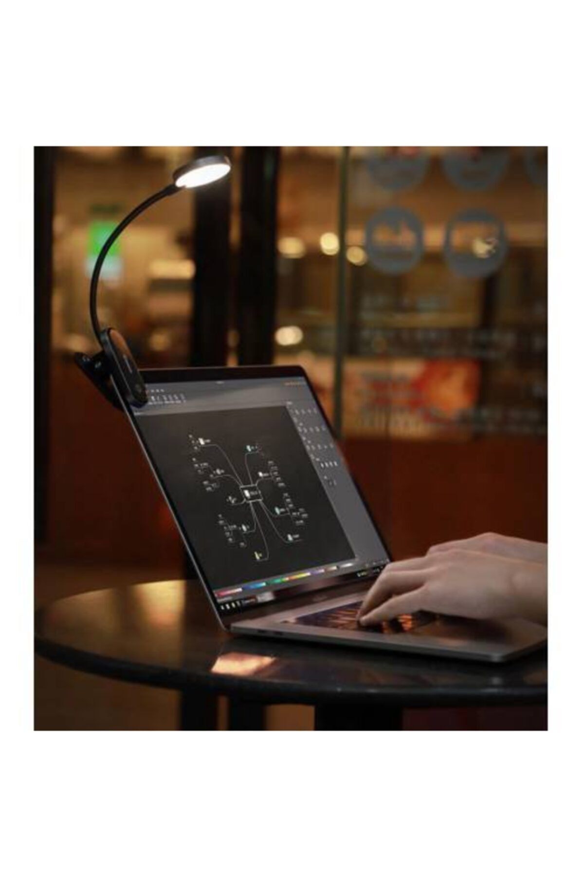 Baseus Şarjlı Dekoratif Mini Klipsli Led Masa Lambası Kitap Okuma Lambası Laptop Aydınlatma Lambası