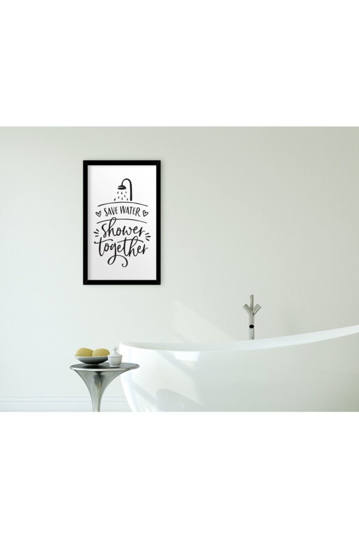 Bk Gift Home Banyo Dekoratif Ahşap Siyah Çerçeveli Tablo-24