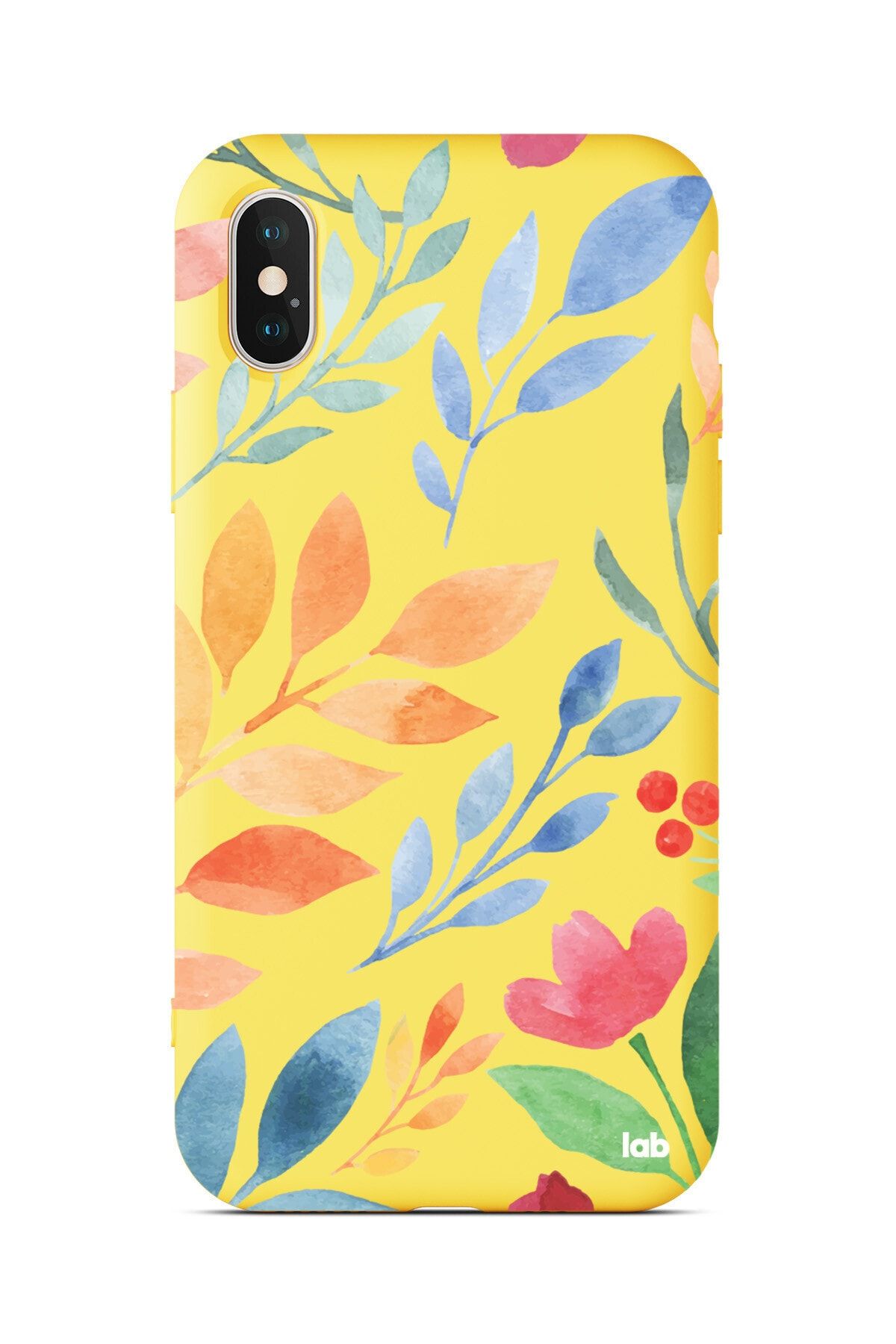Caselab Apple Iphone X/xs Sarı Silikon Telefon Kılıfı - Watercolor Flowers I