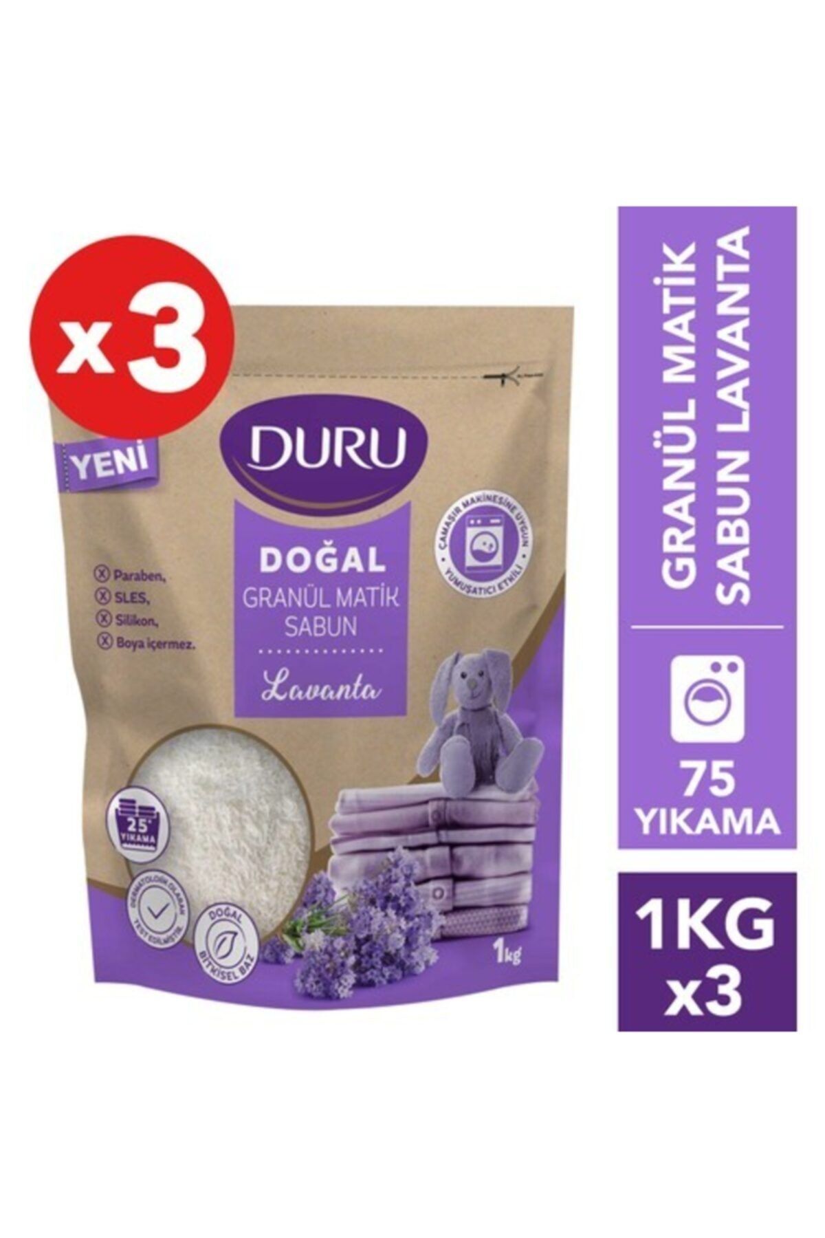 Duru Granül Matik Sabun Lavanta 3 Kg 75 Yıkama