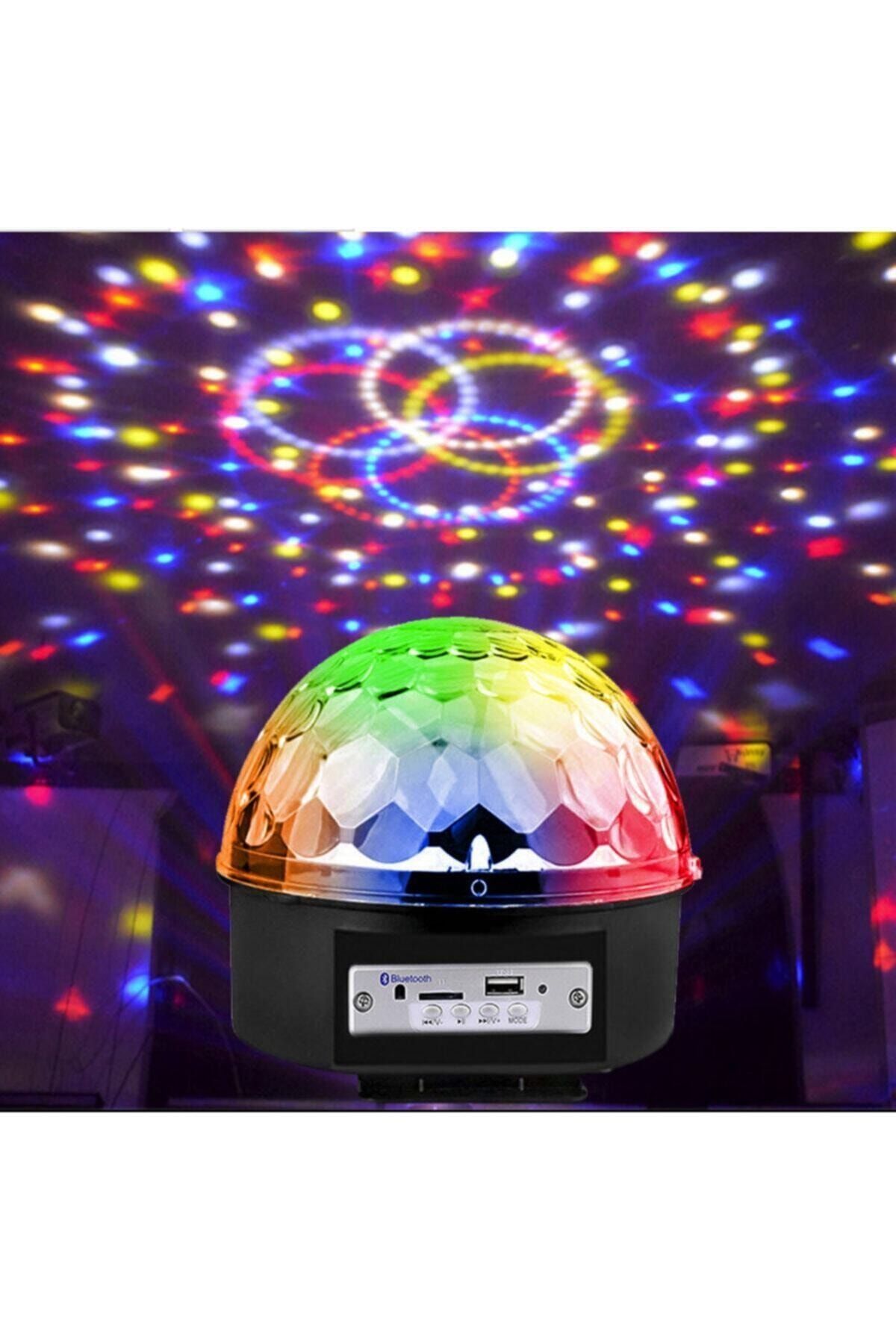 Genel Markalar Renkli Işıklı Lazer Parti Malzemesi Sese Duyarlı Bluetoothlu Led Küre Disko Topu