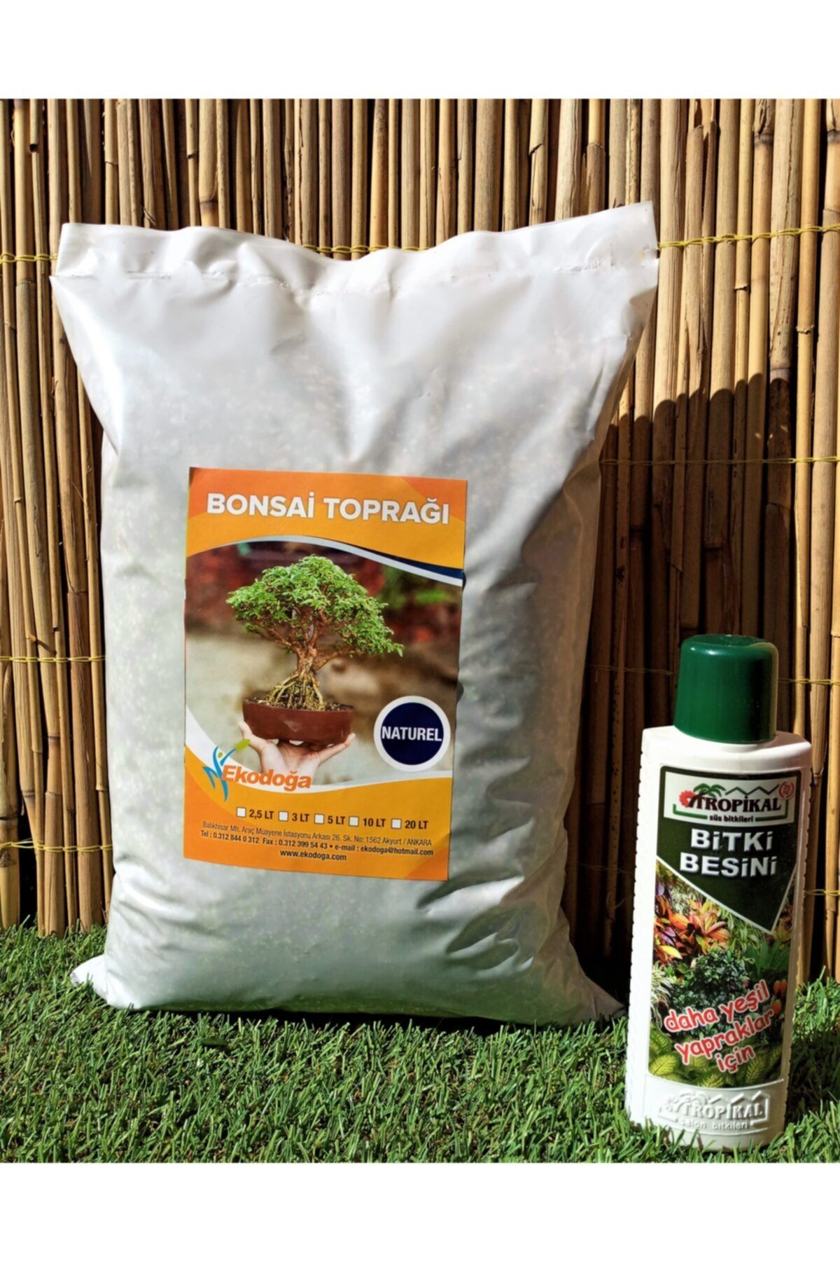 Doğalsan Tarım 2,5 lt Bonsai Toprağı+ Bitki Besini 225 ml Yeşil Yapraklı Bitkiler İçin Sıvı Gübre Vitamin 2 Li Set
