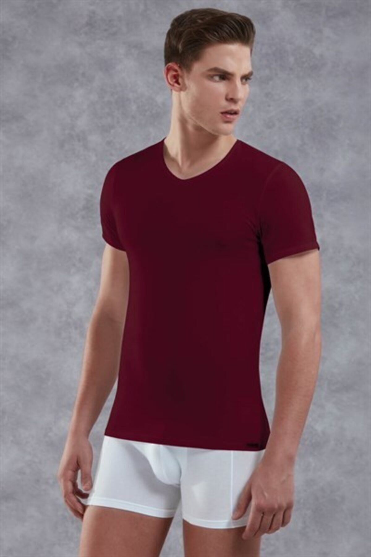 Doreanse Erkek Modal V Yaka Kısa Kol T Shirt 2855