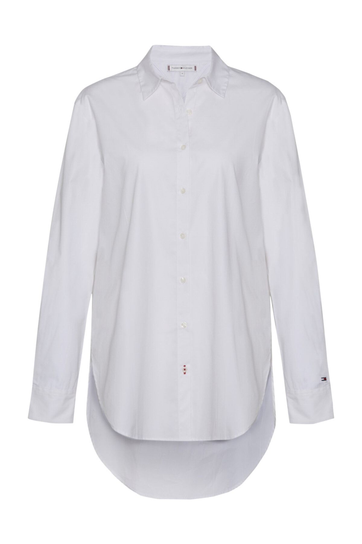 Tommy Hilfiger Kadın Beyaz Gömlek icon Monica Girlfriend Shirt Ls WW0WW23984
