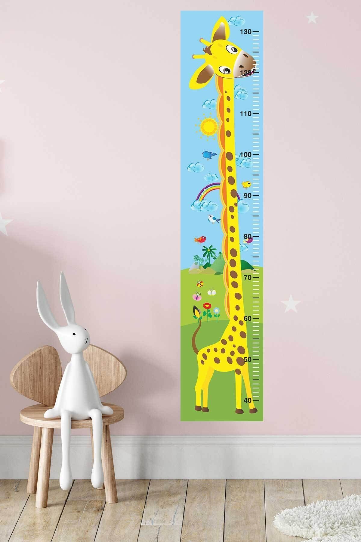 Canvartie Yavru Zürafa Boy Ölçer Sticker