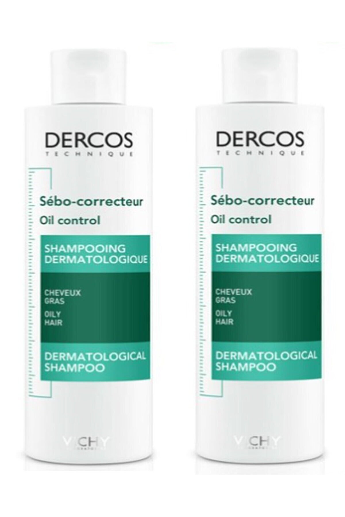 Vichy Dercos Oil Control Aşırı Yağlanmaya Karşı Etkili Bakım Şampuanı 200 ml X 2 3337871311347