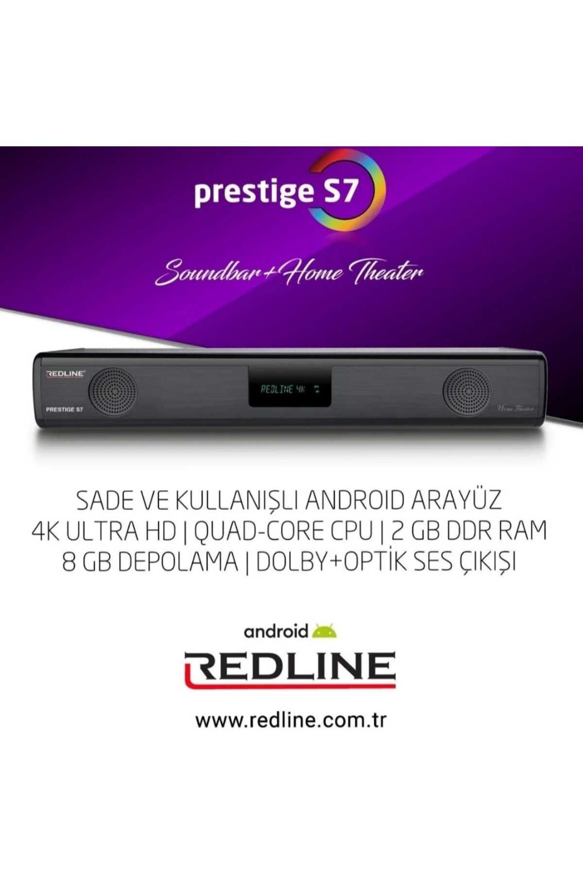 Redline Prestige S7 Android + Soundbar + Uydu Alıcı 4k Android