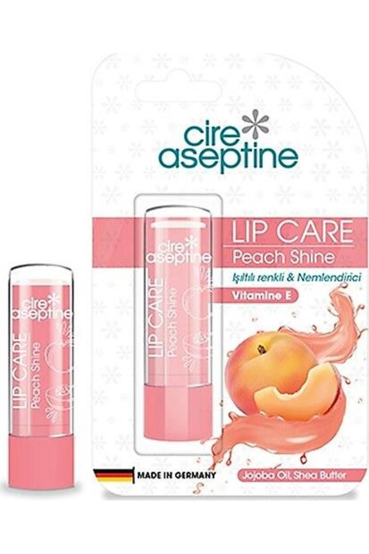 Cire Aseptine Lip Care Peach Shine Nemlendirici Işıltılı Dudak Bakım Kremi
