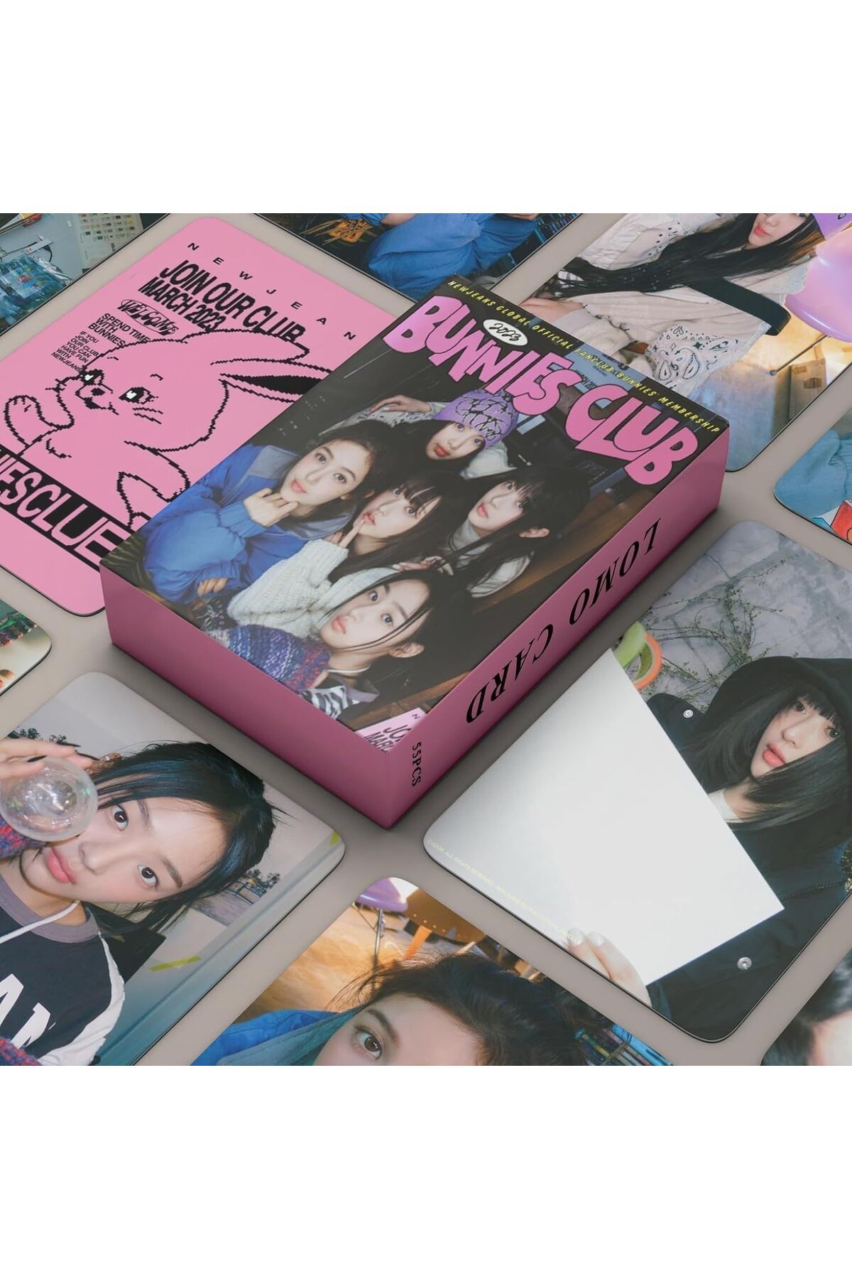 Kpop Dünyasi NEW JEANS '' Bunnies Club '' Çift Yön Baskılı Lomo Card Seti
