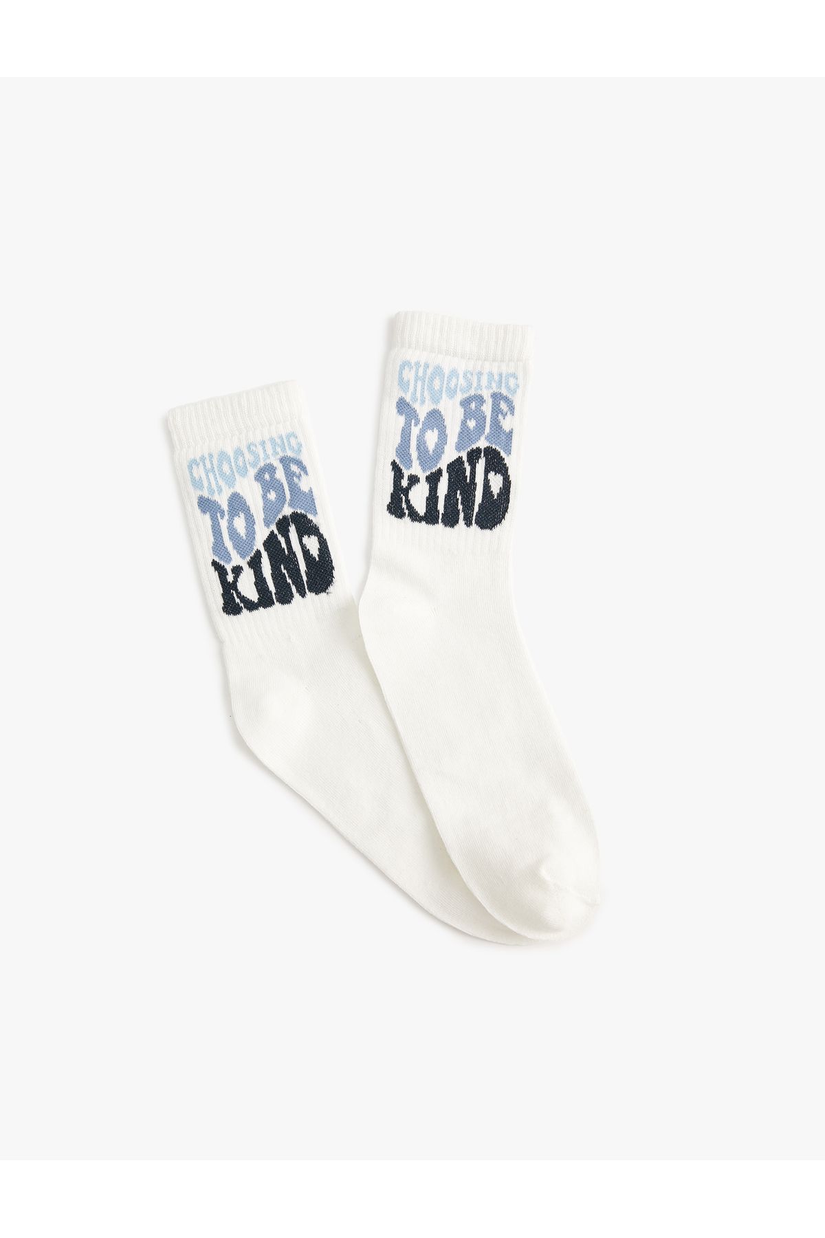 Koton Slogan Desenli Soket Çorap