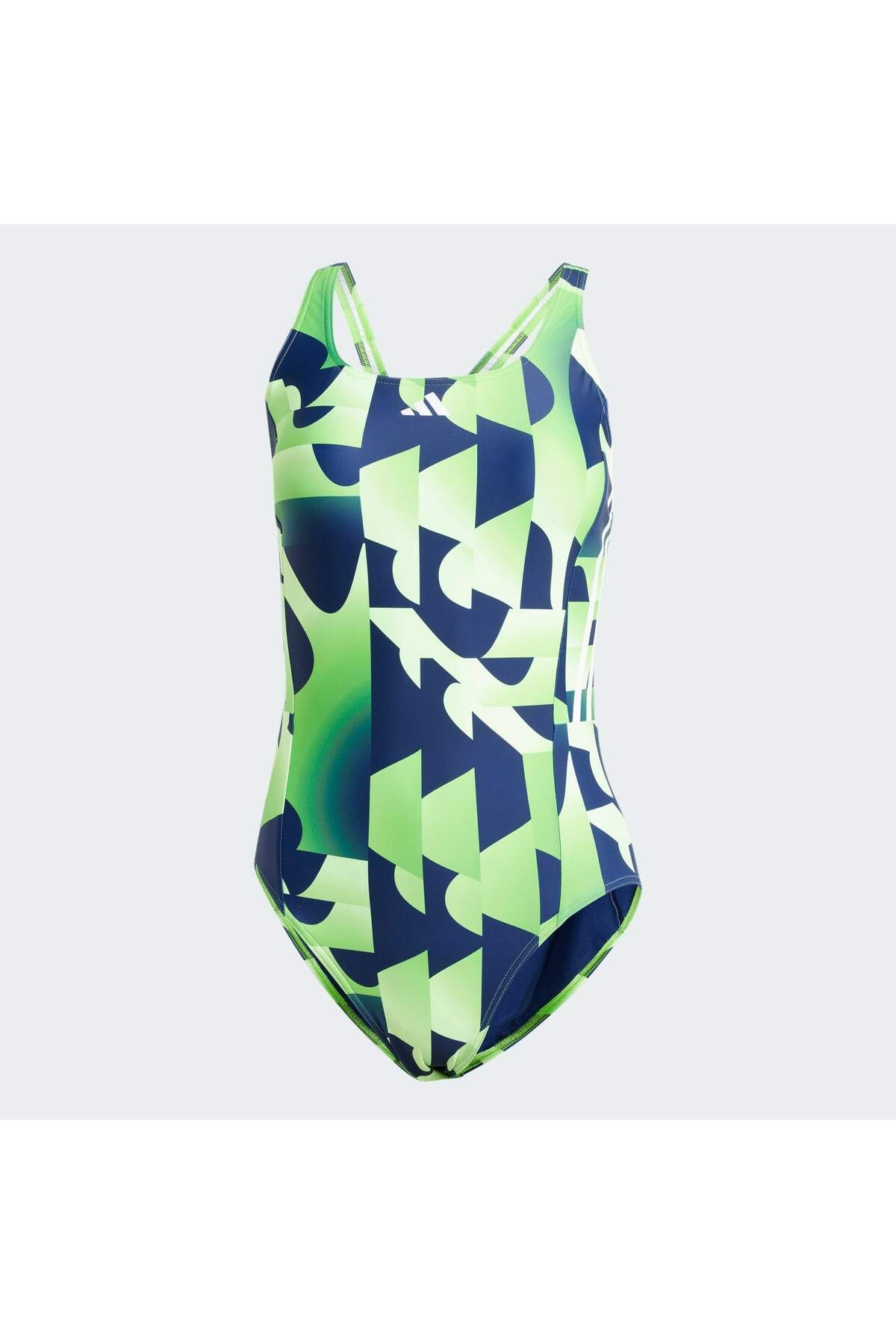 adidas 3-Stripes Graphic Swimsuit Mayo