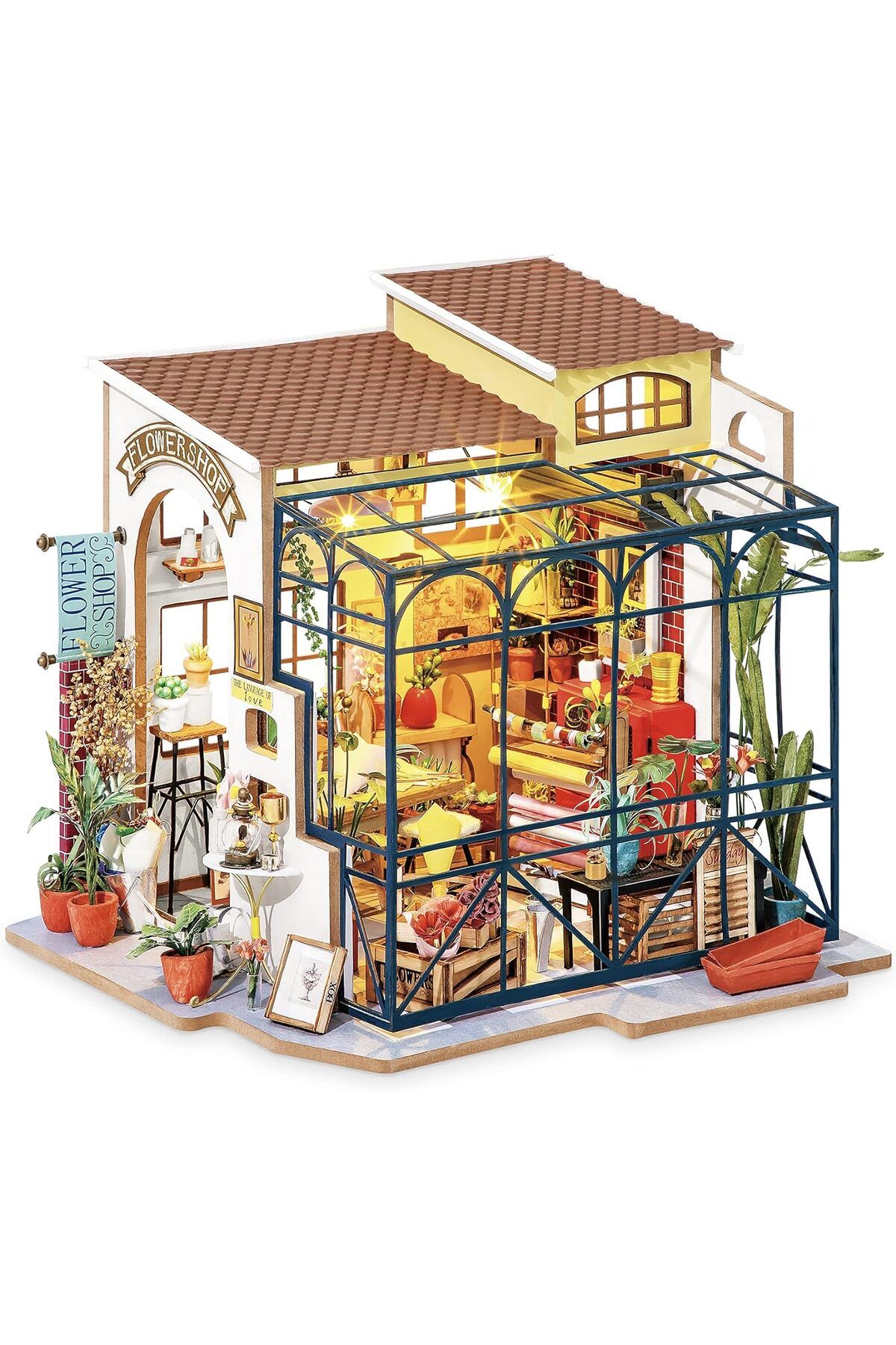 Rolife Emily's Flower Shop Kendin yap minyatür ev oyuncak bebek evi kiti