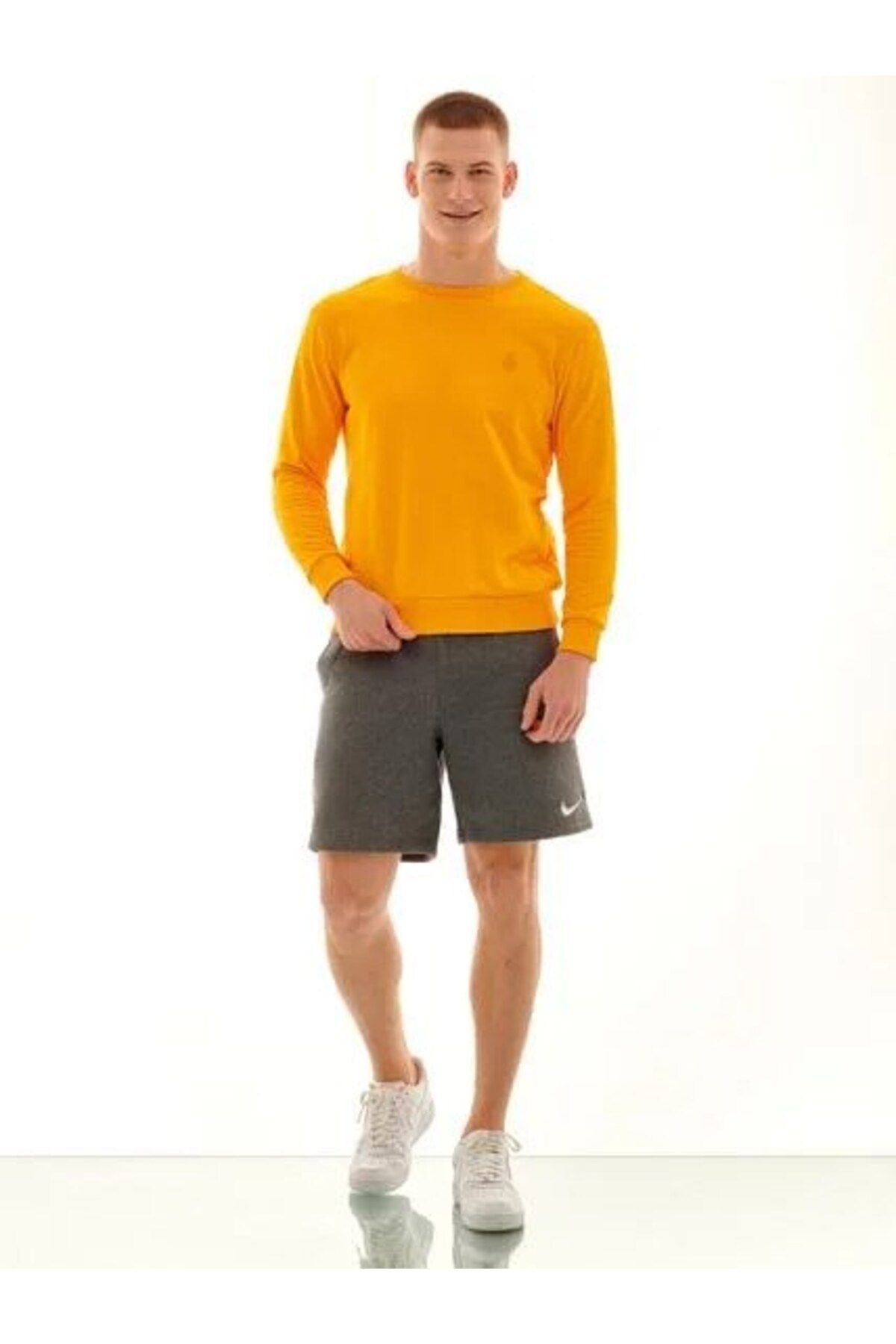 Galatasaray Lisanslı Erkek Basic Sarı Sweatshirt
