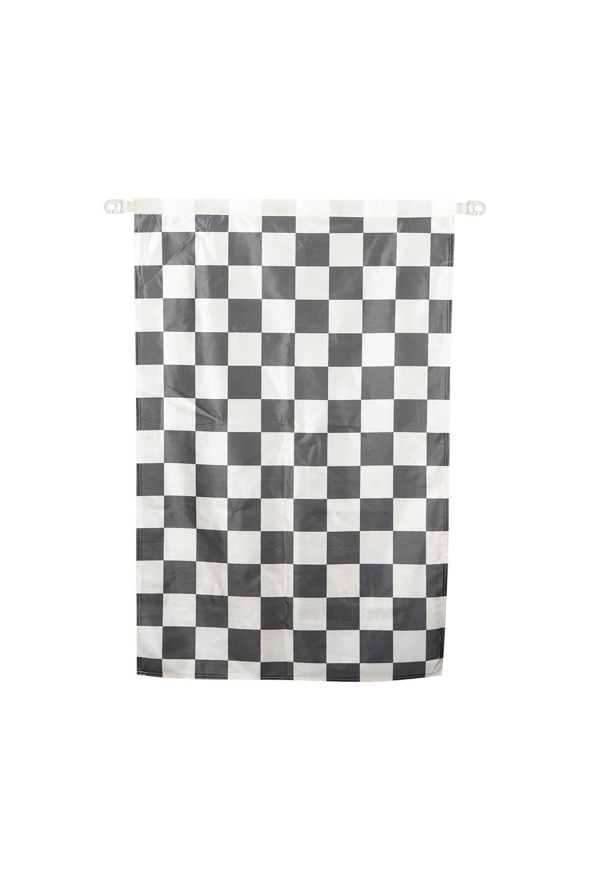 OCEANMARİNE Cankurtaran Bayrağı (siyah&beyaz Küçük Damalı 75x100)