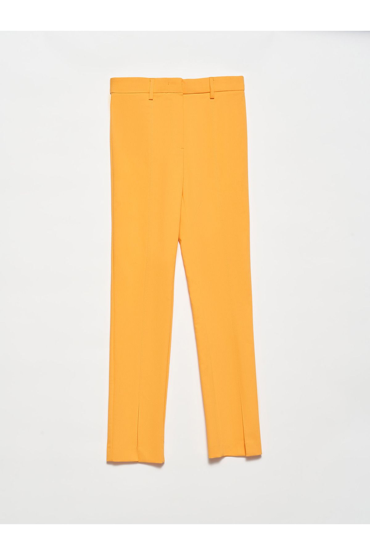 Dilvin 70528 Yırtmaç Detaylı Skinny Pantolon-sarı