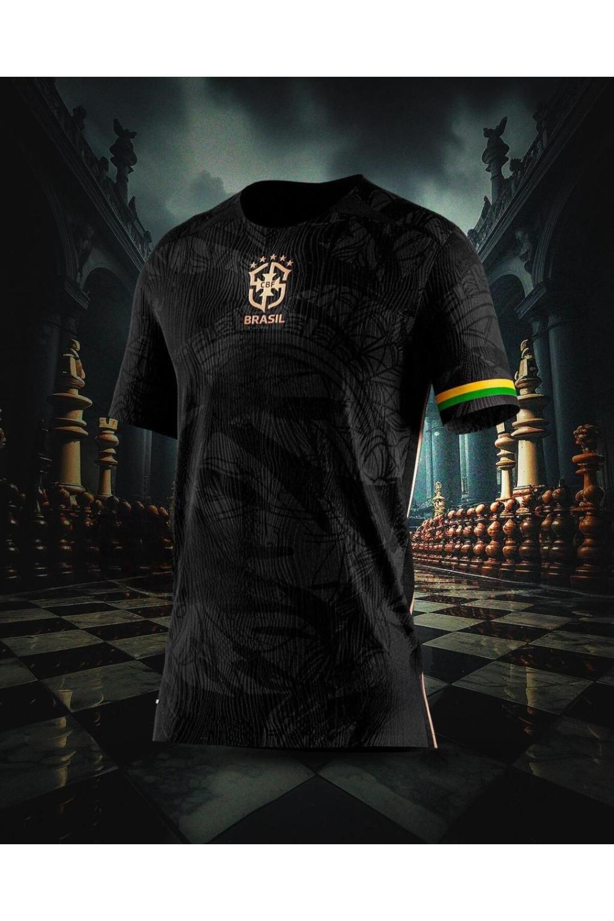 Lion Spor Brezilya Özel Tasarım Siyah Futbol Forması The Prince