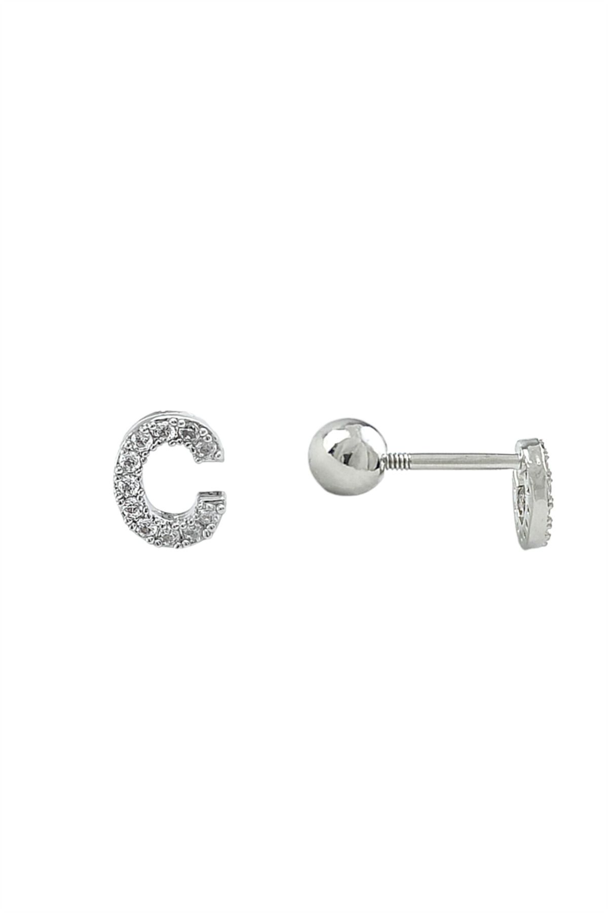 Çlk Accessories Gümüş Renk Harf Piercing - C HarfPiercing