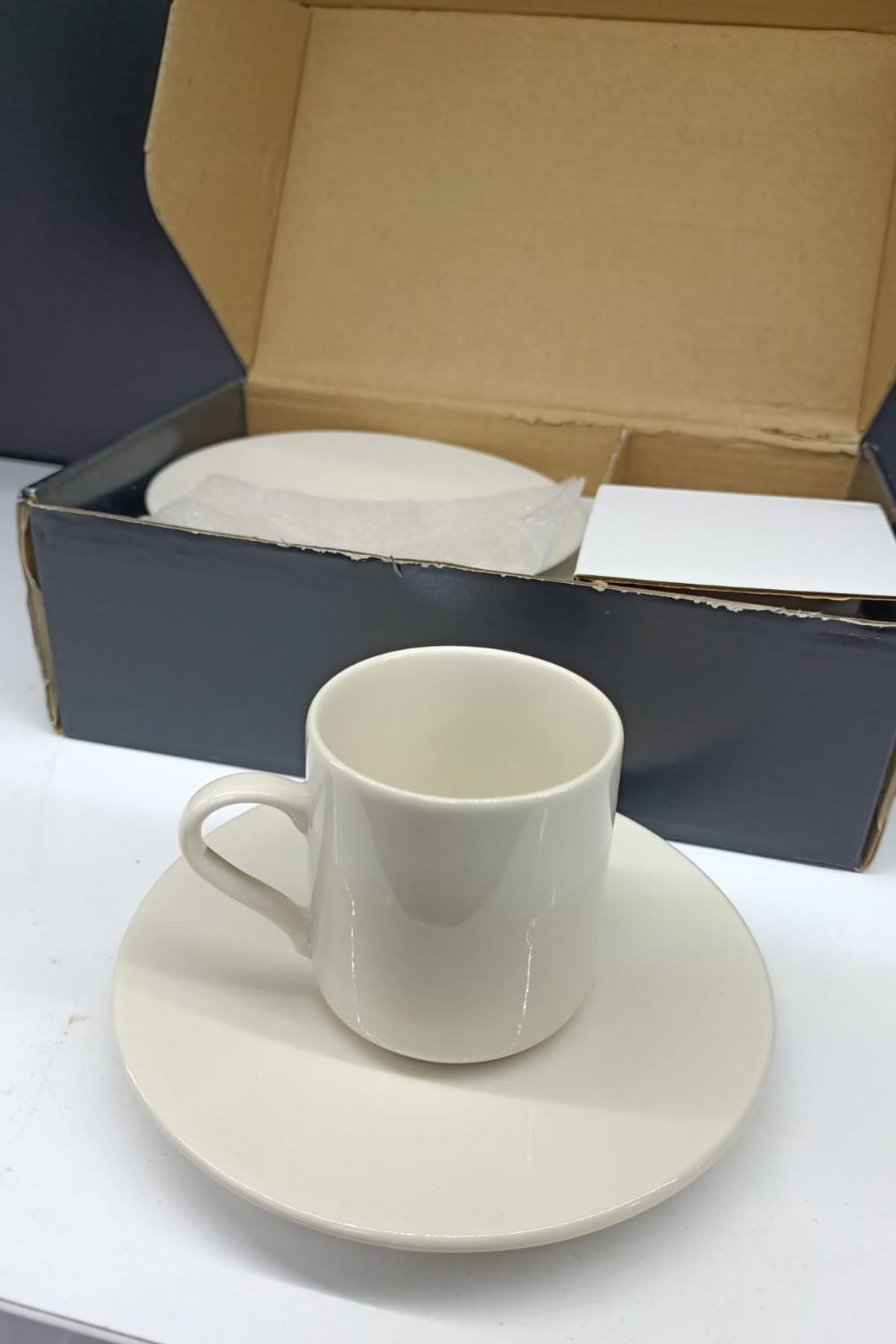 BOSSİO 2'li Porselen Kahve Fincan Seti Hediyelik Kahve Fincanı Takımı