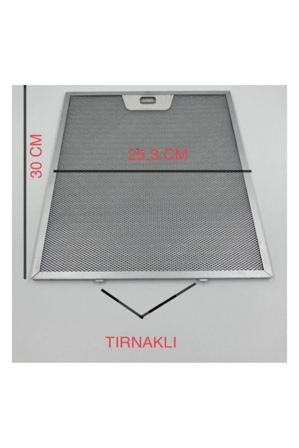 Arçelik 25,3x30 Cm Davlumbaz Ankastre Aspiratör Alüminyum Yağ Filtresi Alt kısmı tırnaklı!!