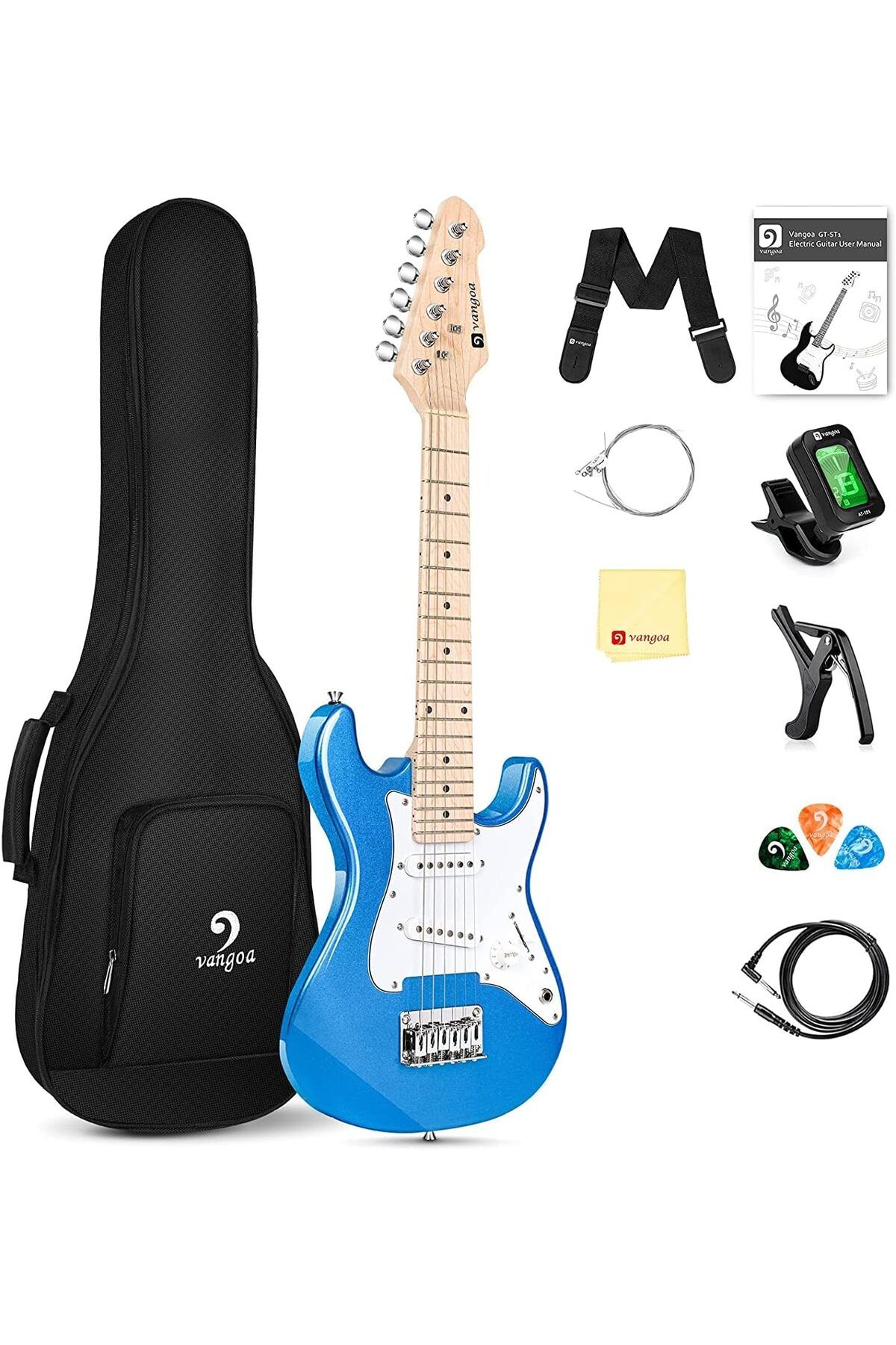 VANGOA Çocuklar için elektro gitar, 30 inç elektrikli gitar başlangıç kiti, çocuklar için
