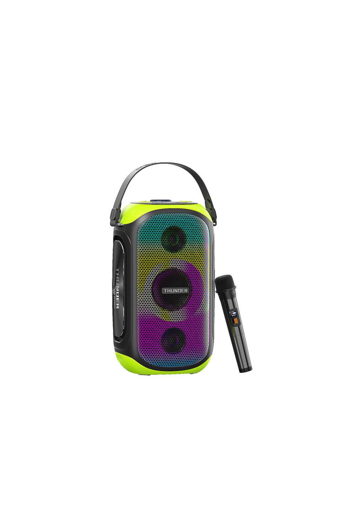 WIWU P20 Thunder Bluetooth Speaker Hoparlör ve Karaoke Bluetooth Mikrofon IPX5 Sertifikalı