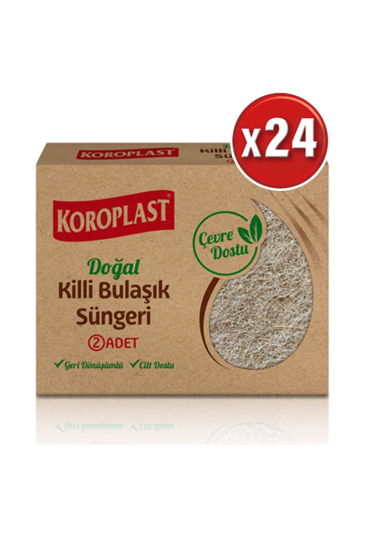 Koroplast Doğal Killi Bulaşık Süngeri 2li X 24 Paket