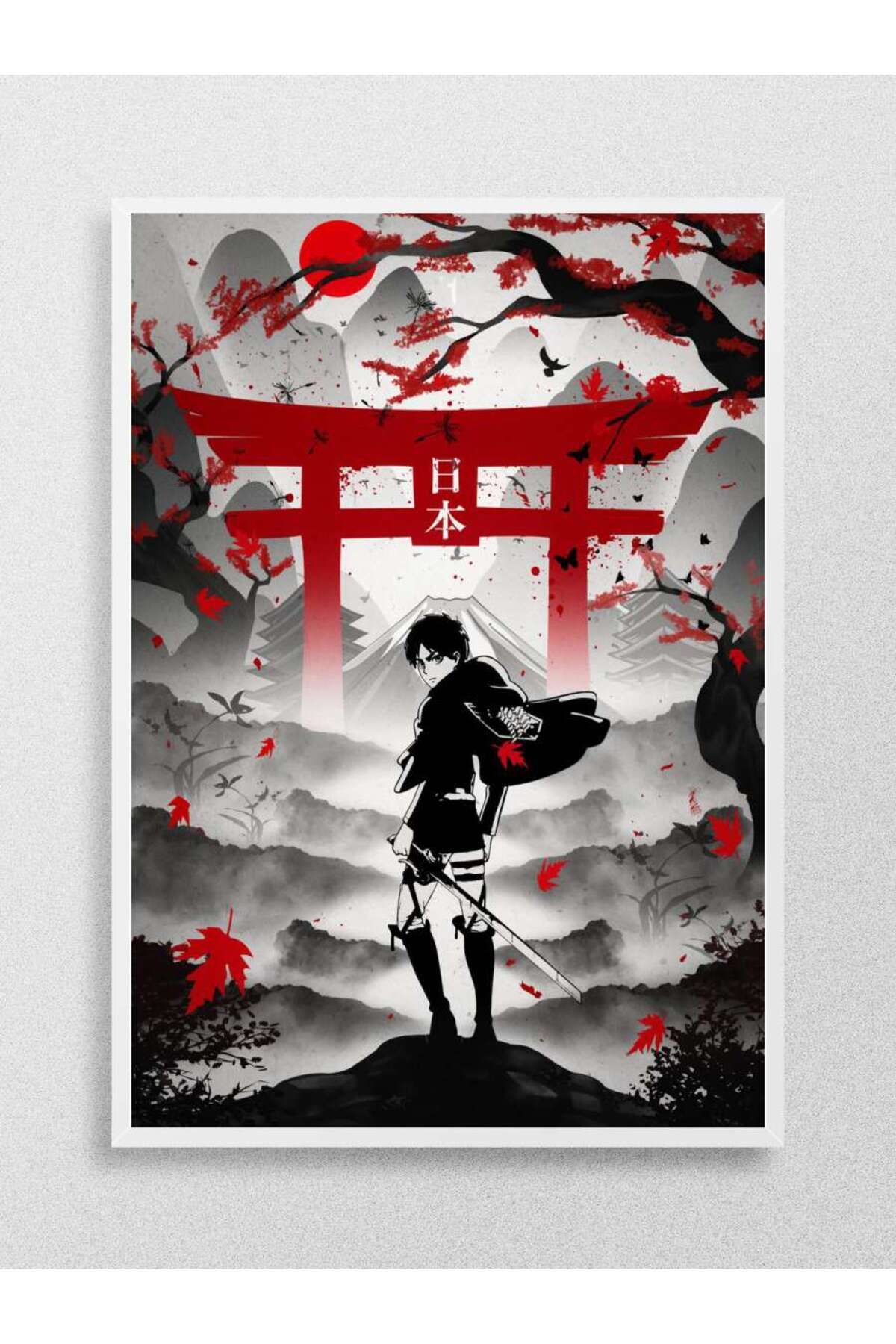 Mudi Store Eren Attack On Titan Anime Poster Çerçevesiz Yüksek Kalite Anime Duvar Poster
