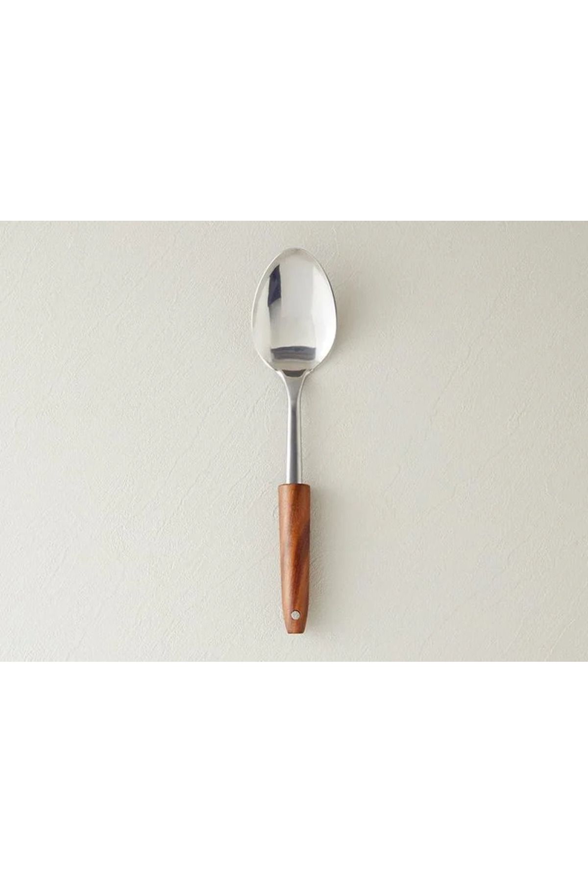 English Home Woody Spoon Çelik Servis Kaşığı Servis Gereci Kahve