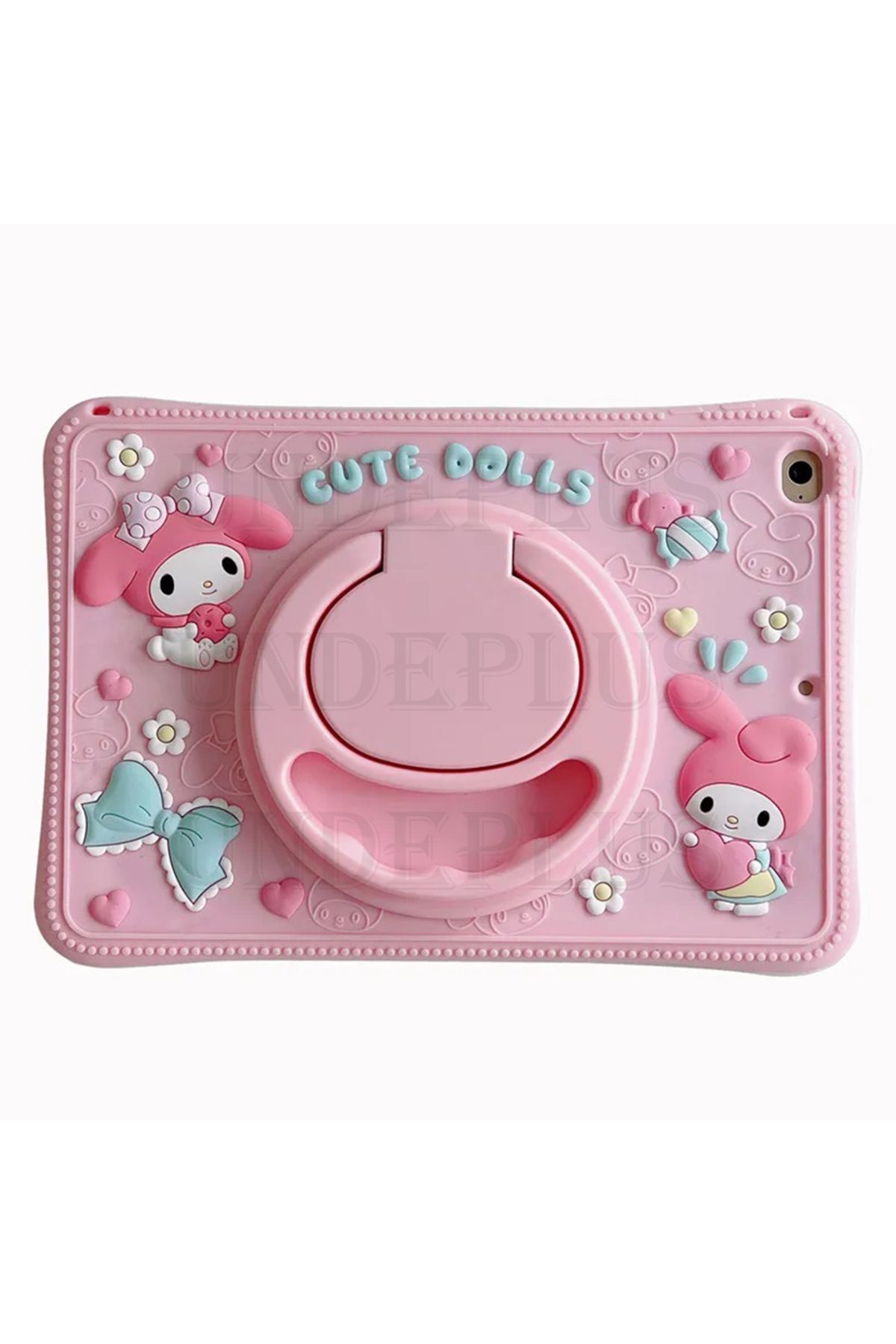 UnDePlus Uyumlu iPad 6. Nesil 9.7" 2018 Kılıf Cute Dolls Çocuk Karekter Kılıfı A1893 A1954