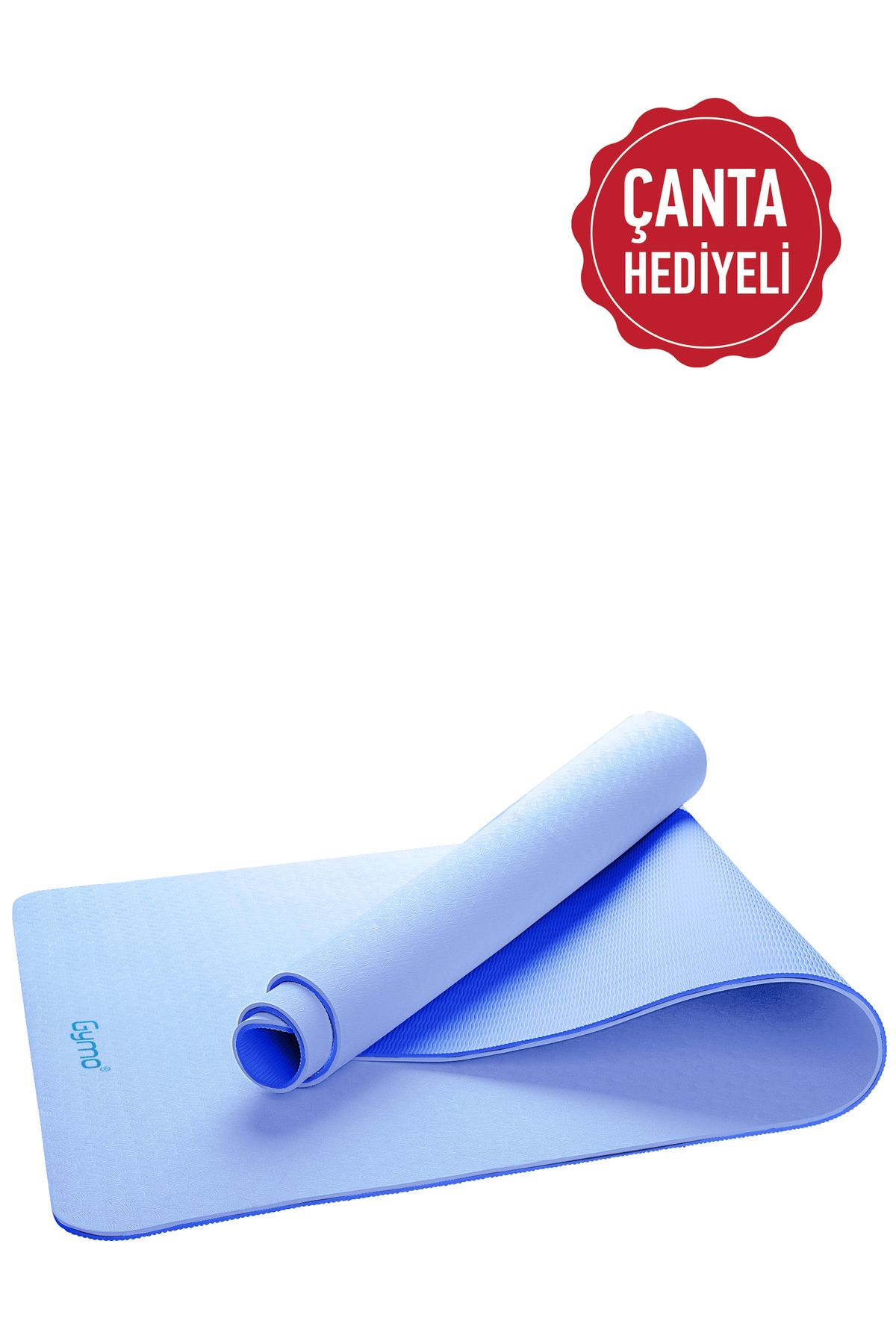 Gymo Ekolojik 6mm Tpe Yoga Matı Pilates Minderi Açık Mavi