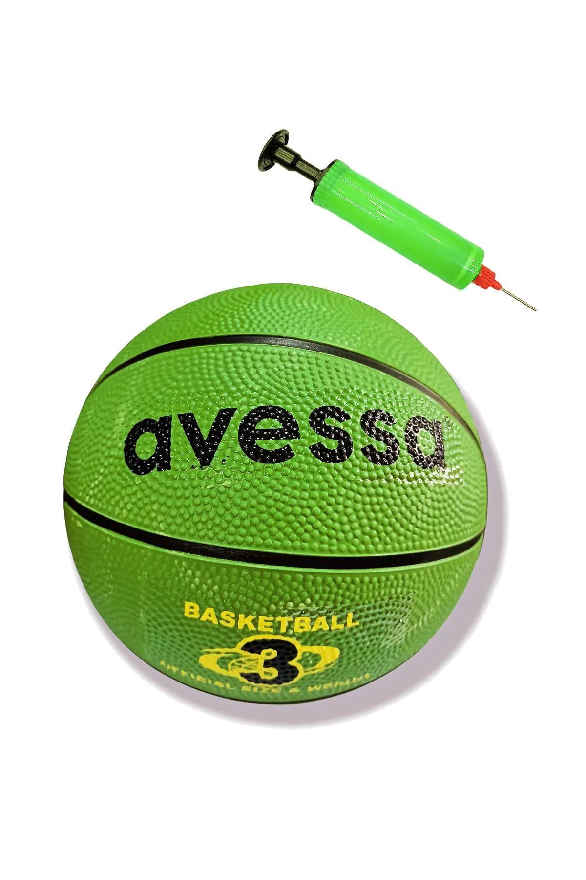 TOCSPORTS Yeşil Basketbol Topu - No 3 - 280 Gram - Pompa Dahil