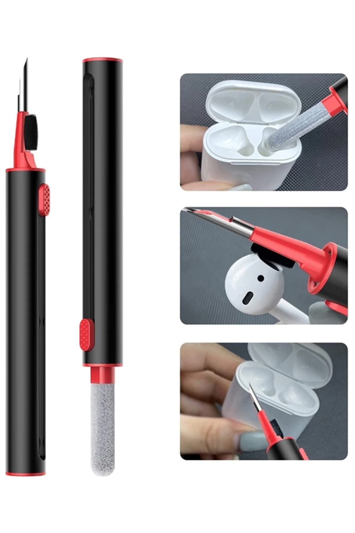 Vip Case Bluetooth   Temizleme Kalemi Telefon Şarj Soketi Temizleme Kiti (siyah)