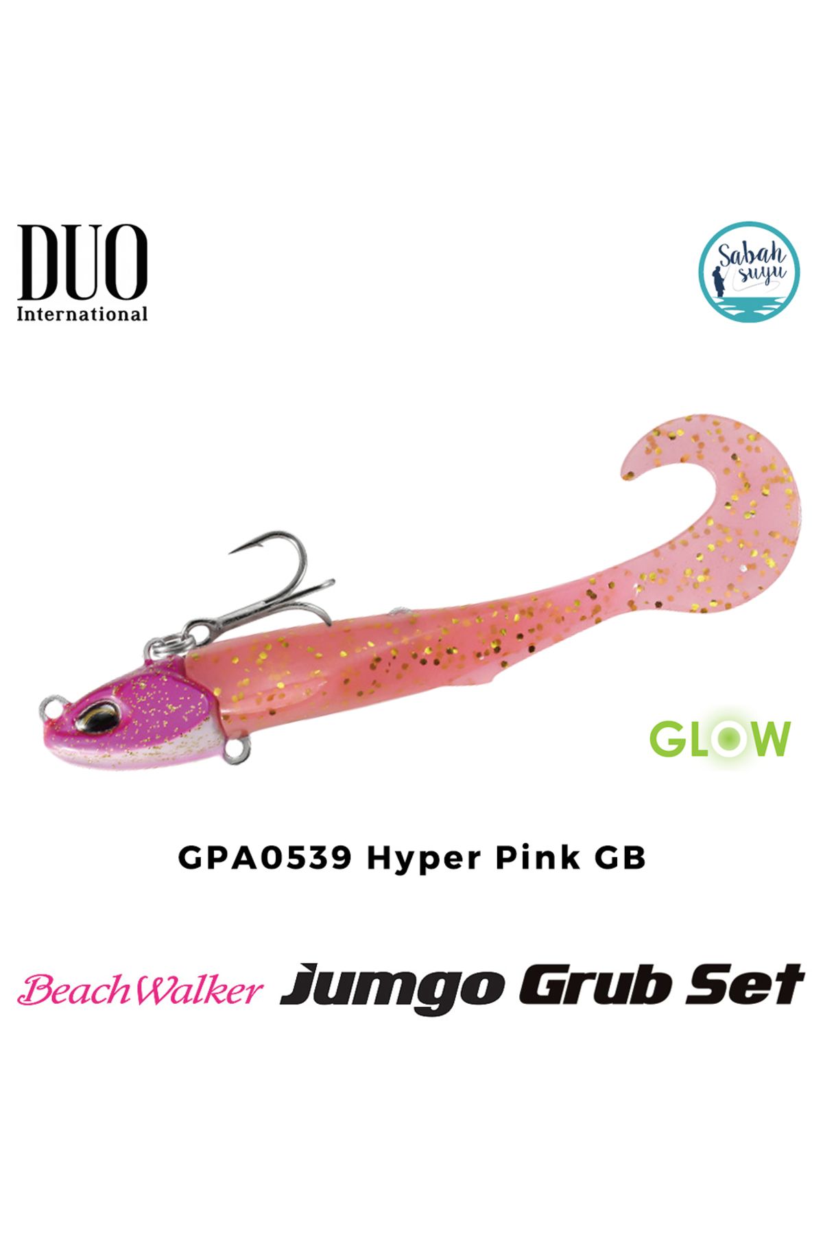 Duo Beach Walker Jumbo Grub Set 8cm 21gr GPA0539 Hyper Pink GB