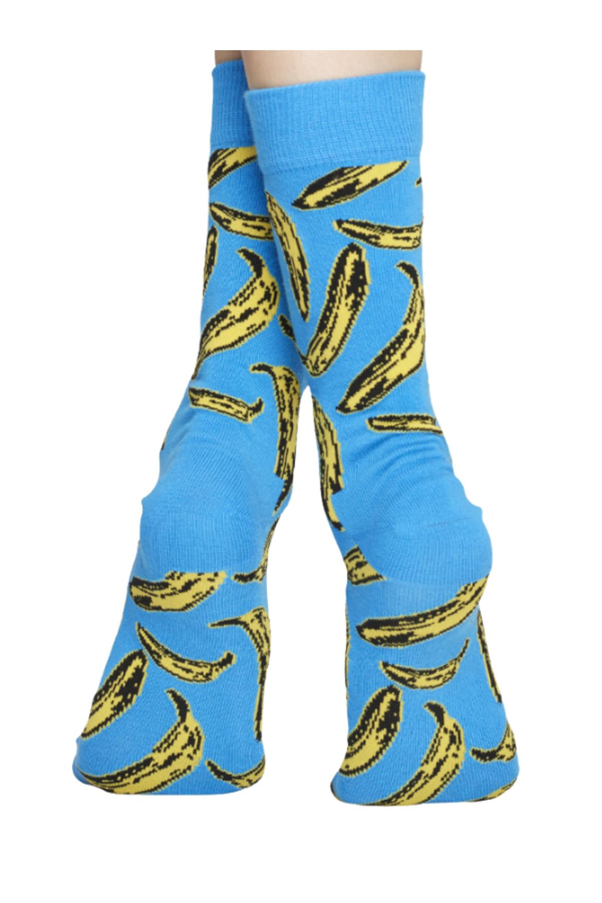Happy Socks İthal Özel Seri Banana Socks Blue Muz Renkli Soket Çorap