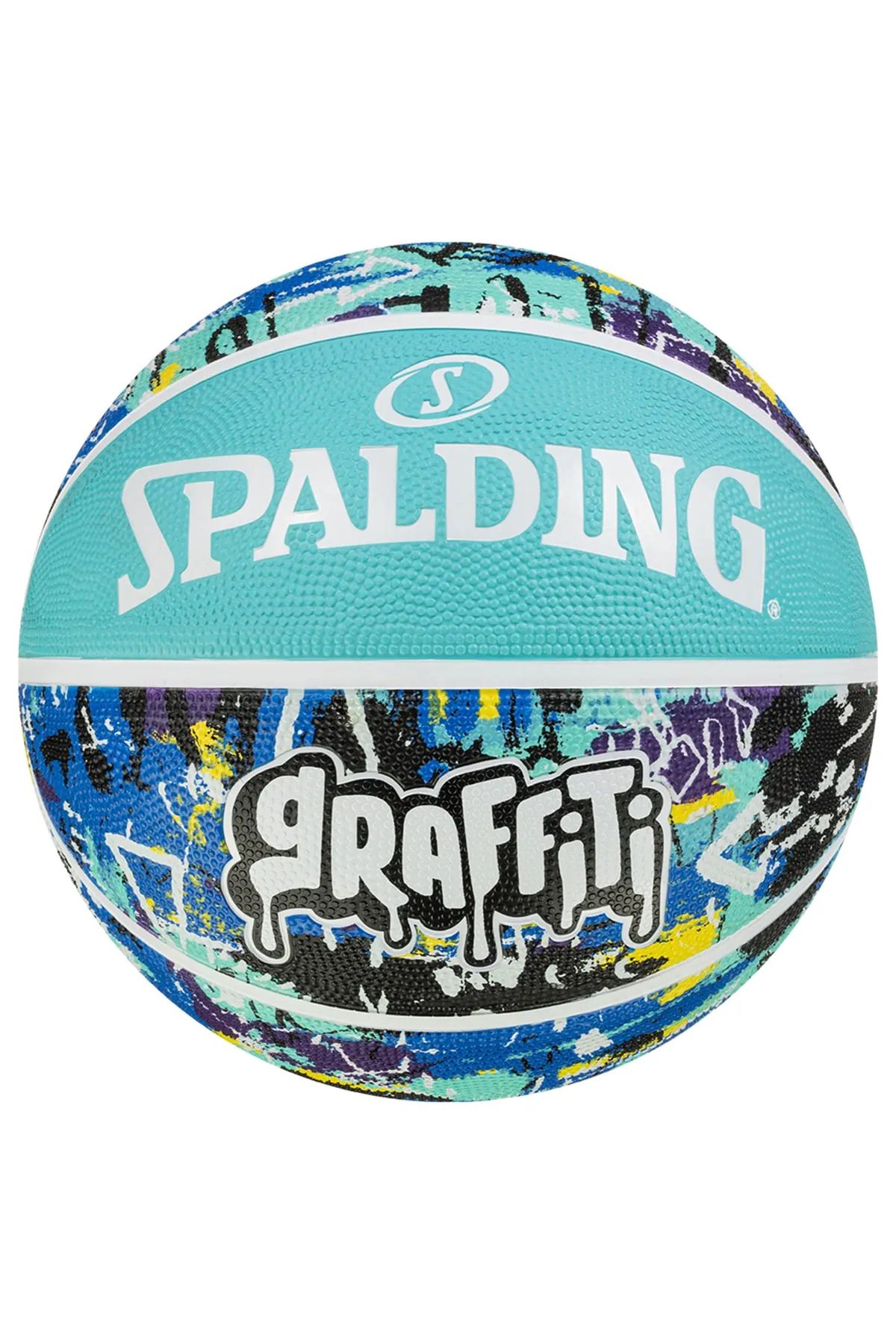 TOCSPORTS Turkuaz Spl Grafiti Model Basketbol Topu - No 7 - Pompa Dahil