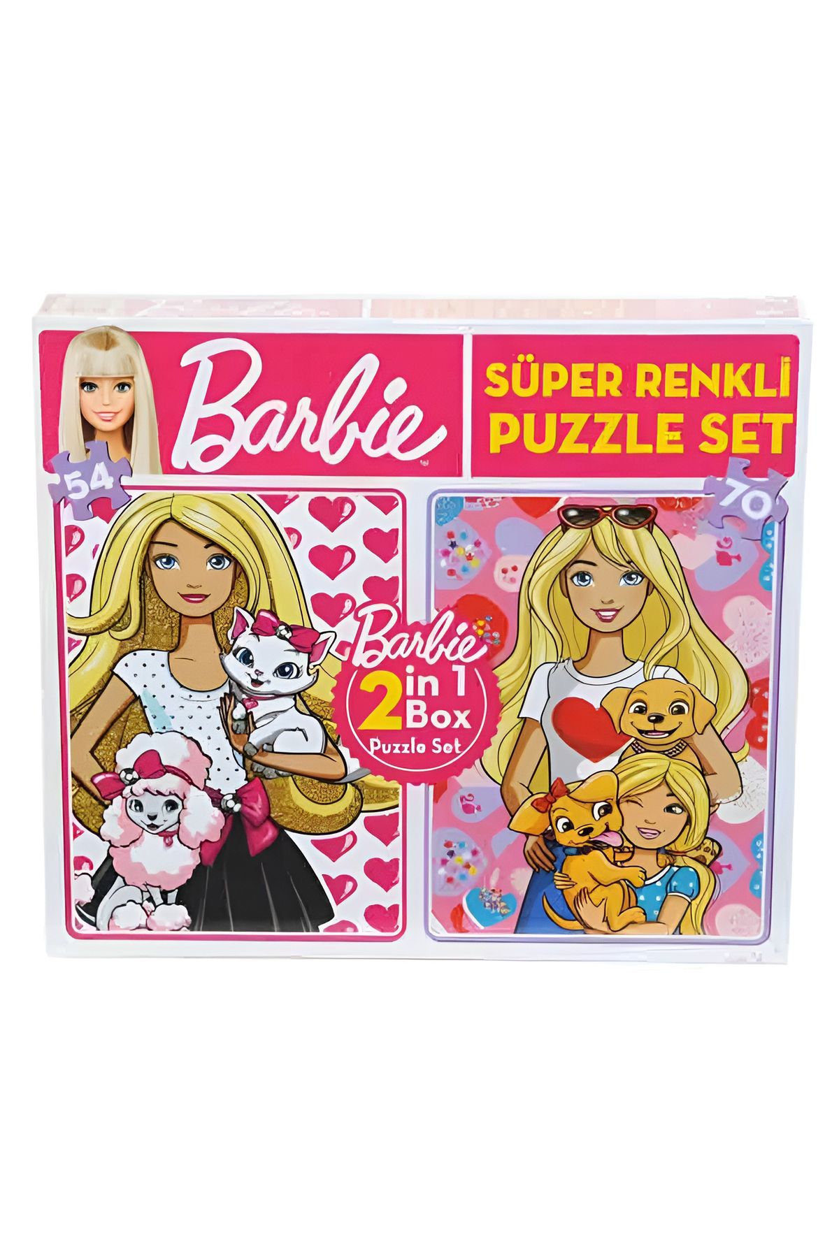 Barbie Diytoy Barbie 2 İn 1 Puzzle Seti